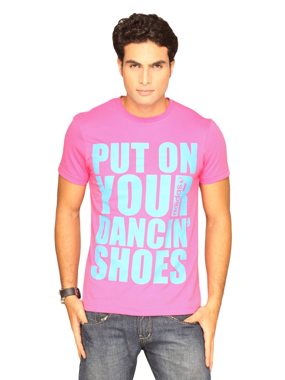 ADIDAS Men's Gdancin Pink T-shirt