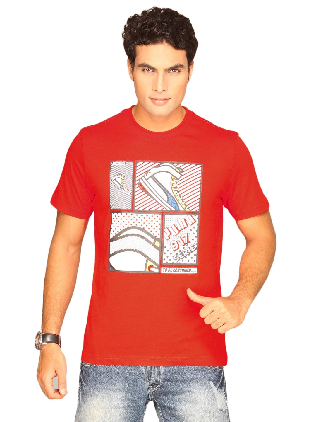 Puma Men's Pop Graphic Red T-shirt