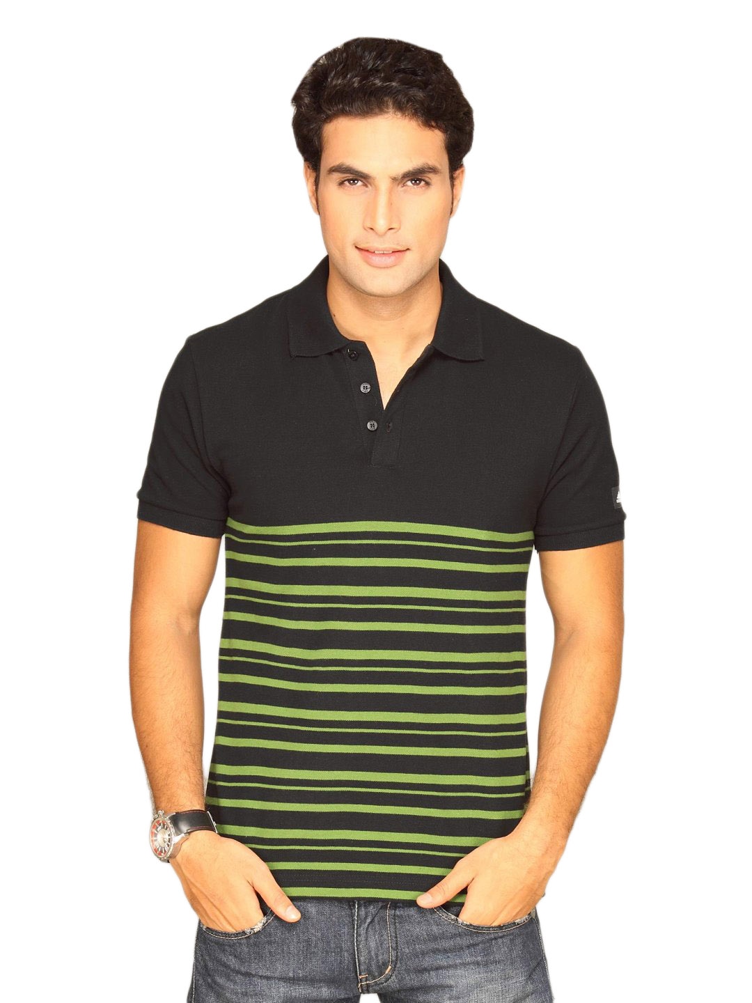 ADIDAS Men's Stripe Black T-shirt