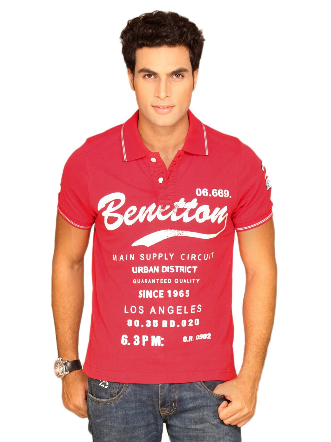 UCB Men's Big Benetton Red T-shirt