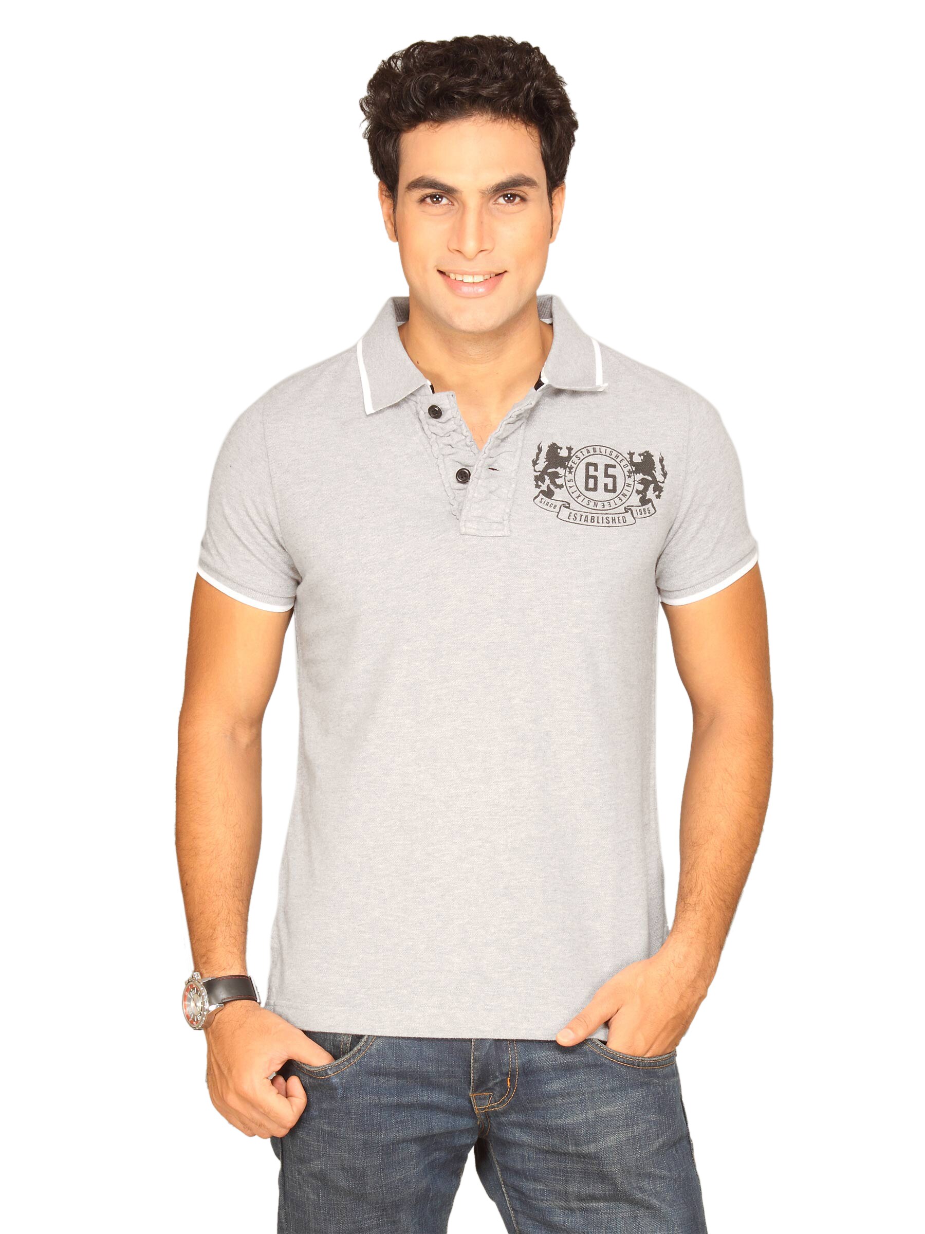 UCB Men's Applique Grey T-shirt