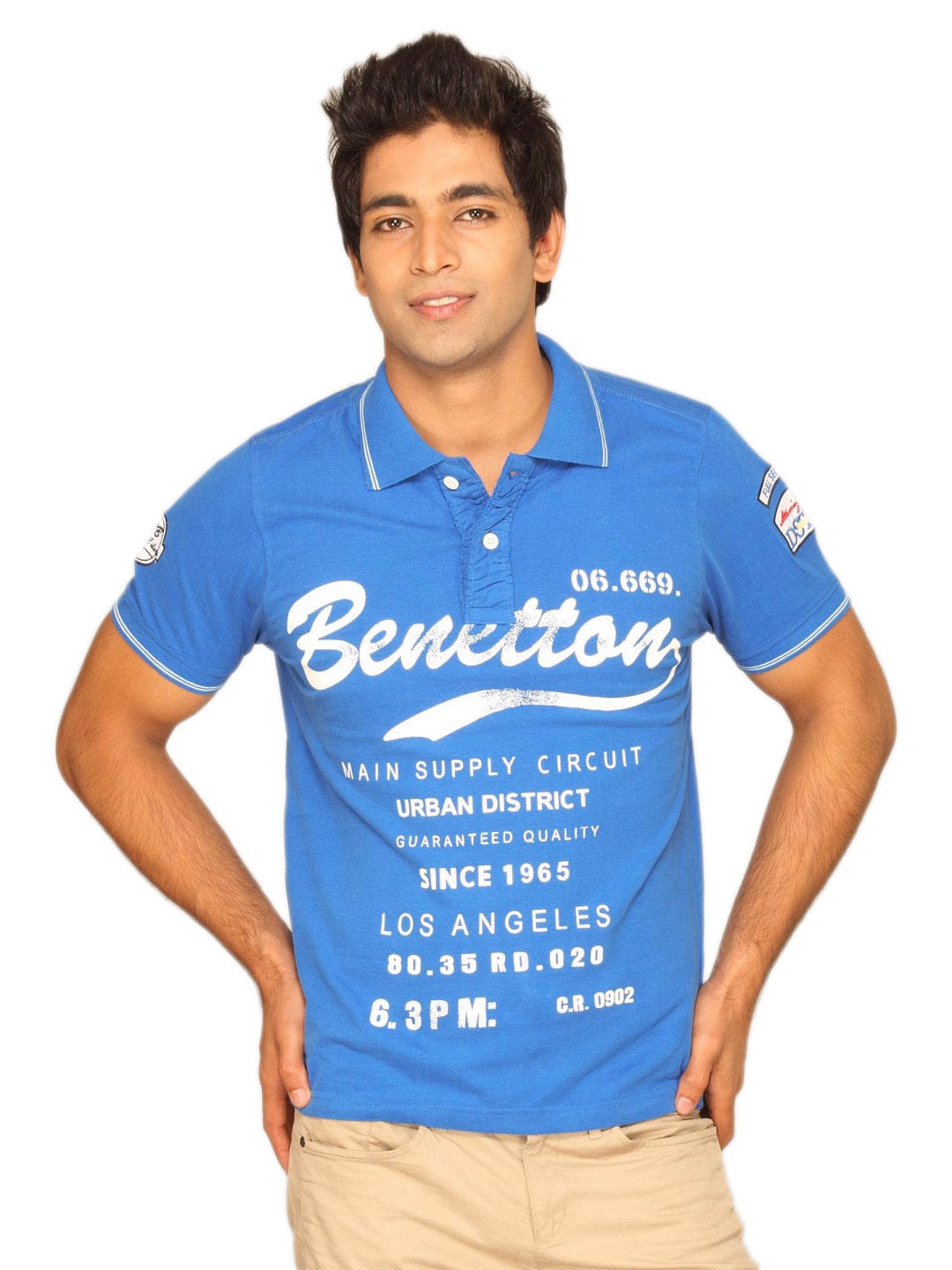 UCB Men's Polo Neck Blue T-shirt
