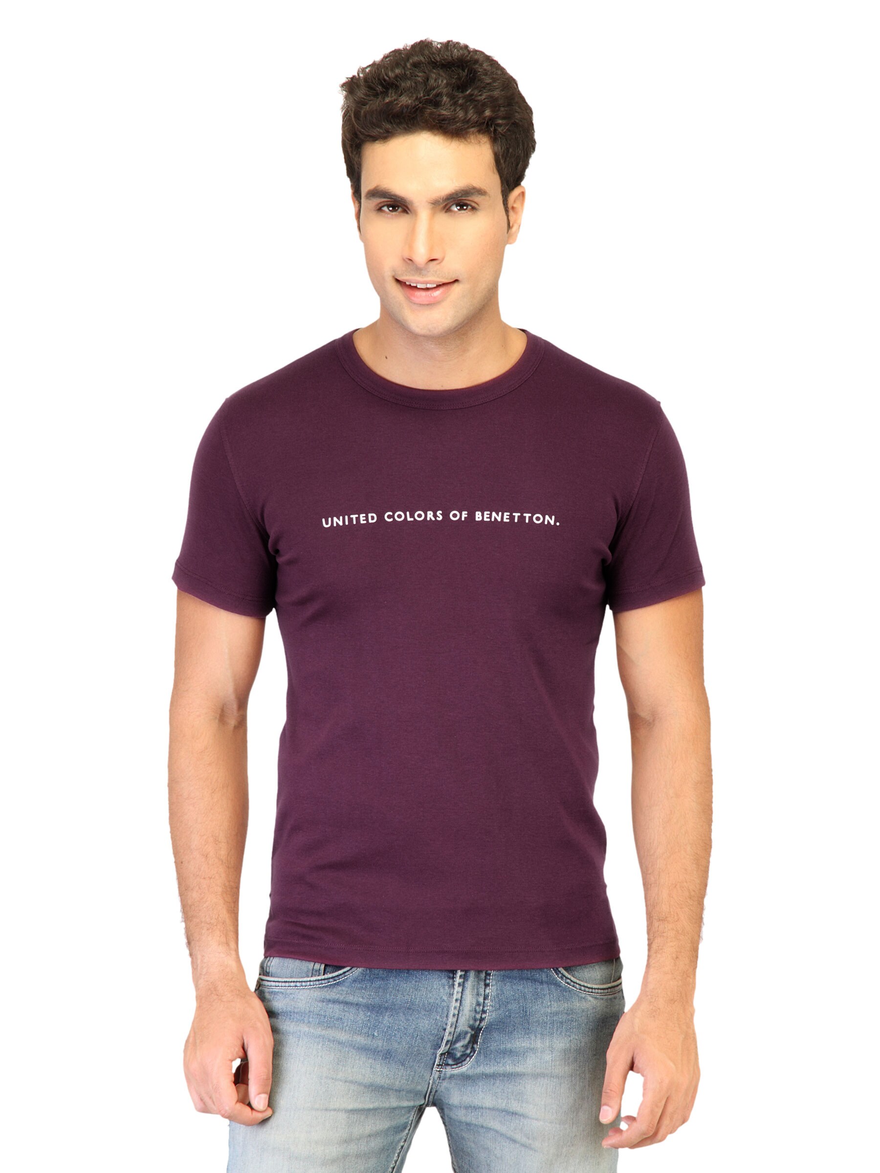 UCB Men's United Colors Flock Purple T-shirt