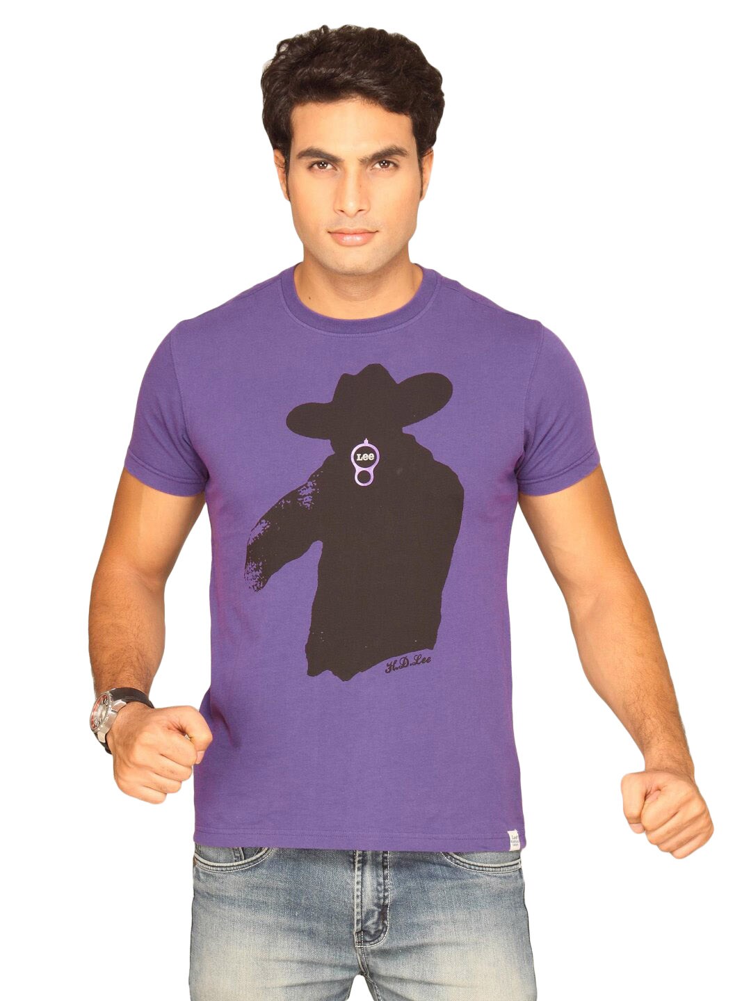 Lee Men's Guns Crownjewel Purple T-shirt