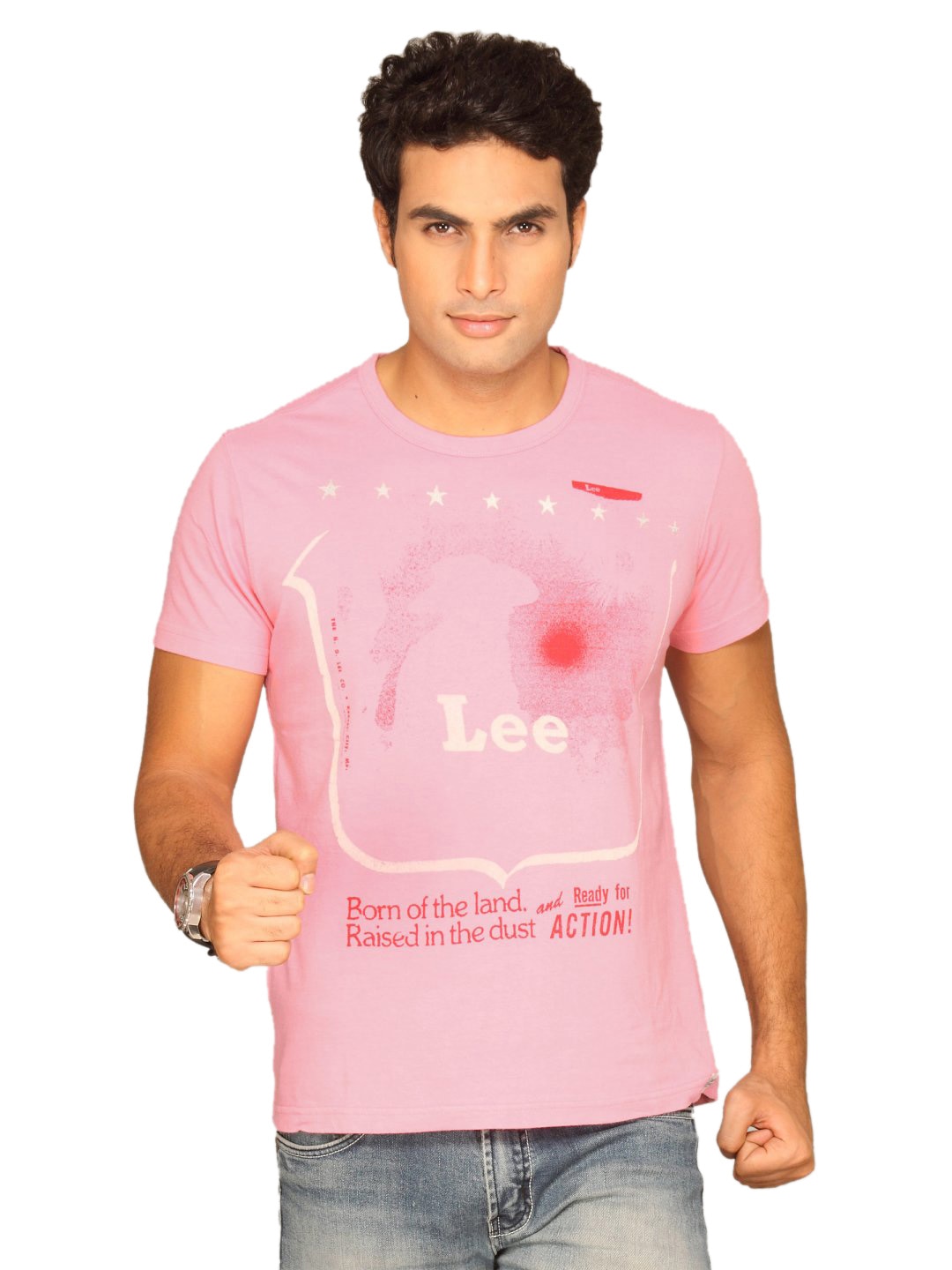 Lee Men's Medal Pink Granite T-shirt