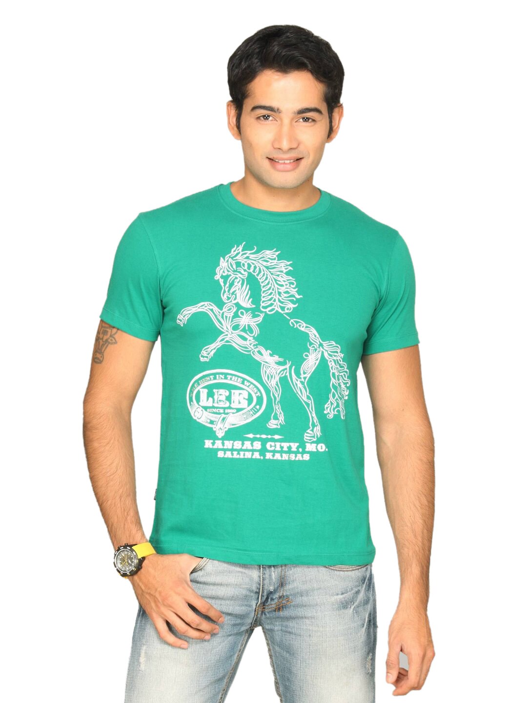 Lee Men's Stallion Blue Green T-shirt