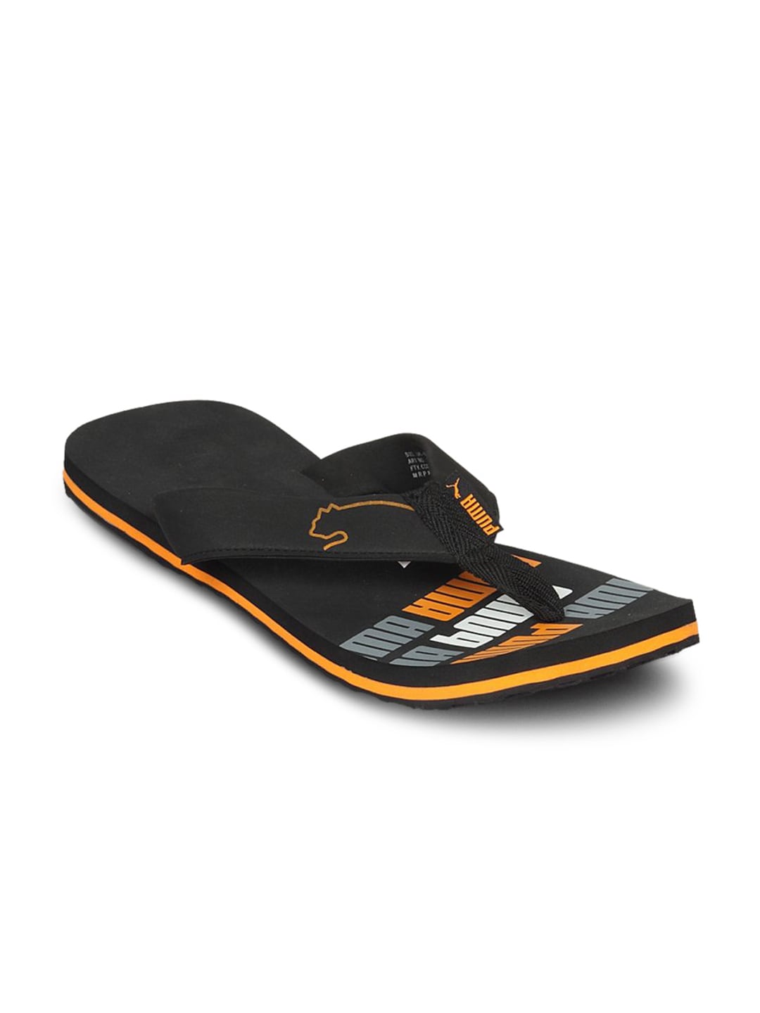 Puma Unisex Issac Black Orange Flip Flop