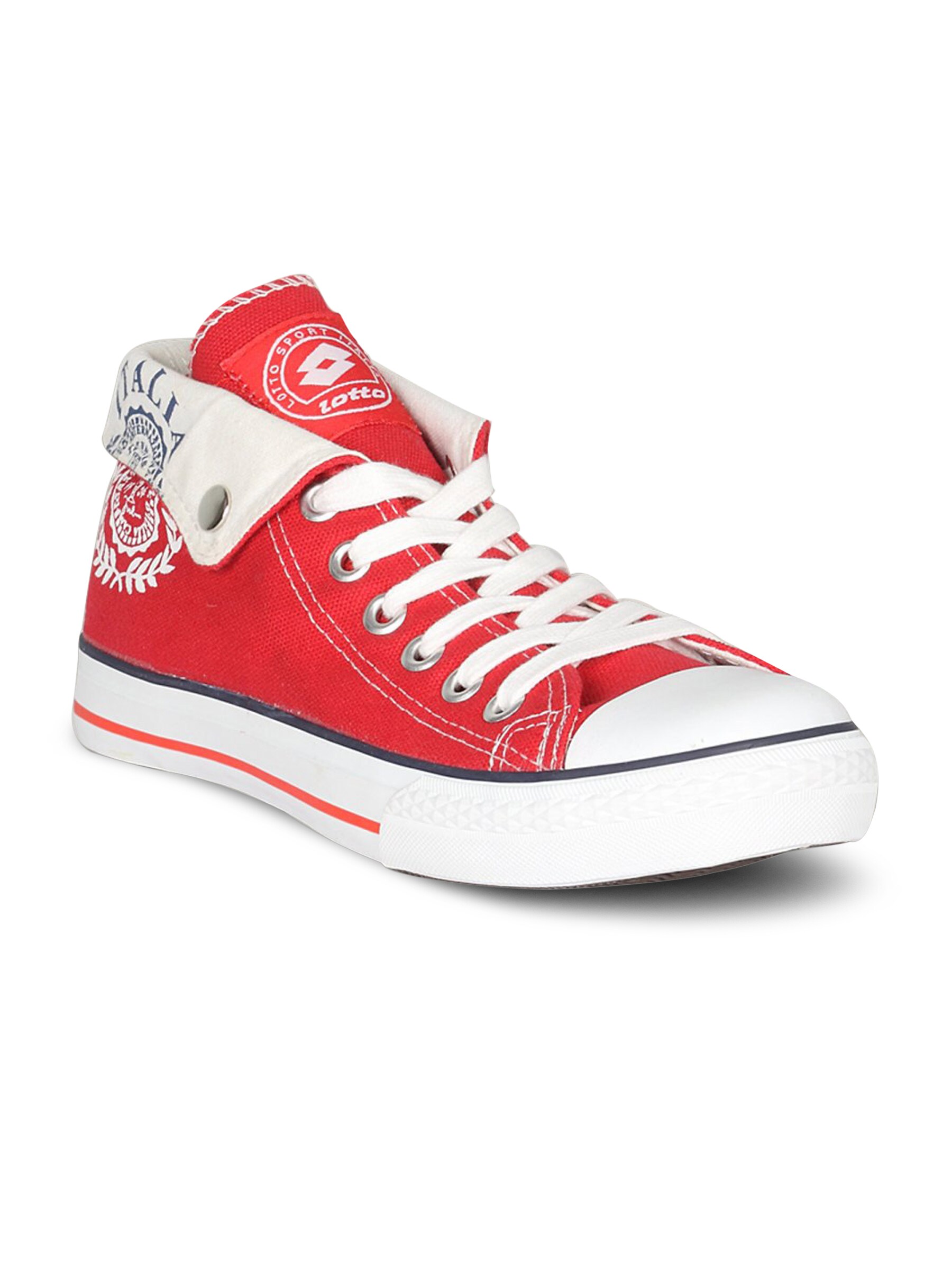 Lotto Unisex Canvas White Red Shoe