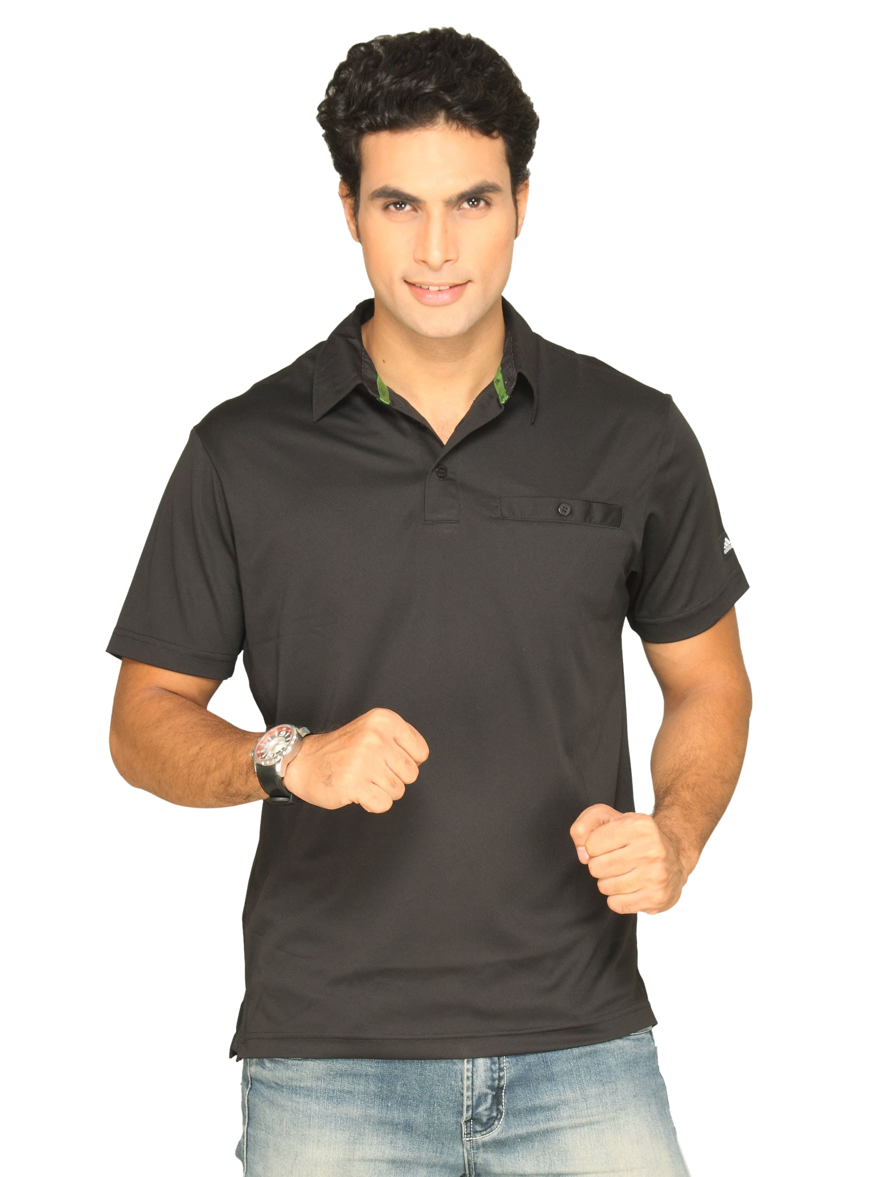 ADIDAS Men's Polo Black T-shirt