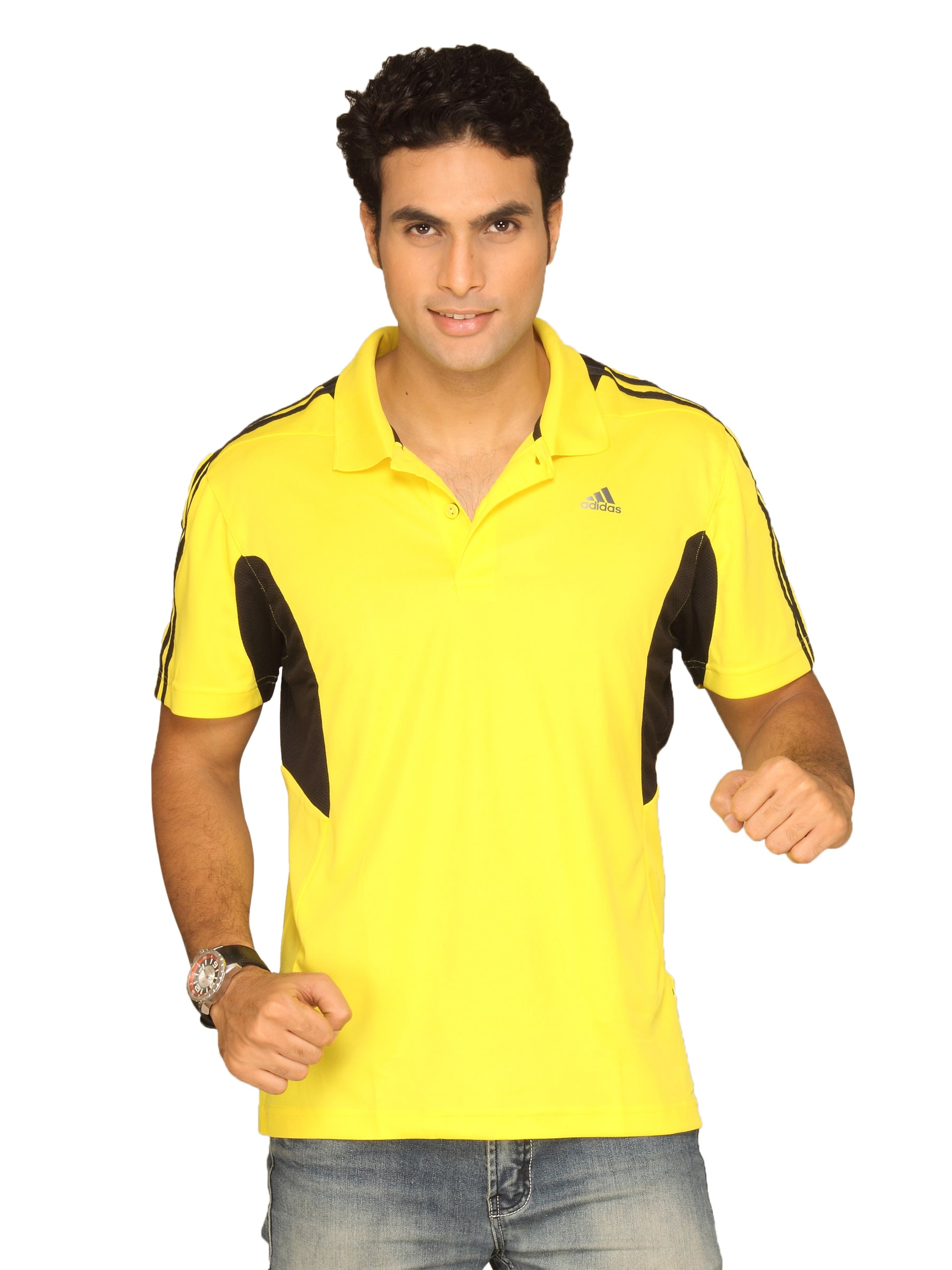 ADIDAS Men's 365 Polo Yellow T-shirt