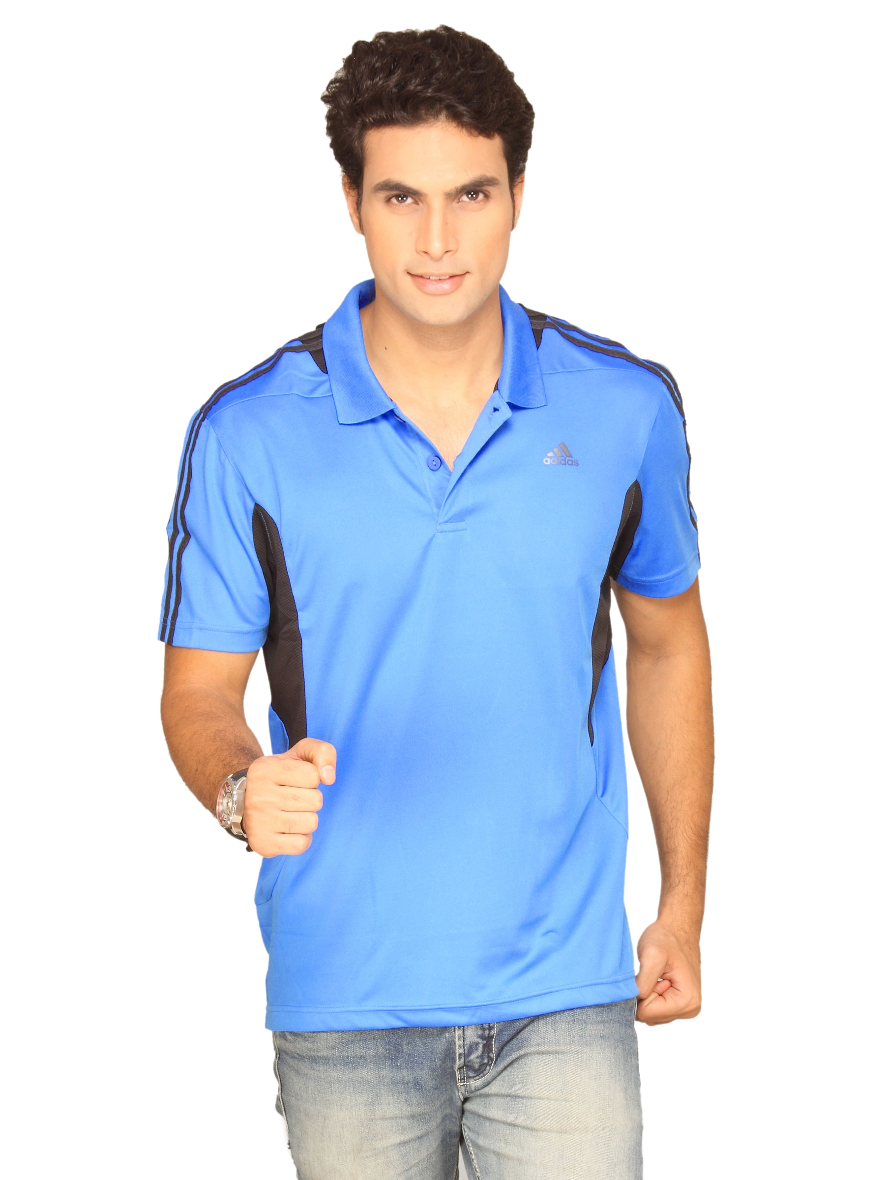 ADIDAS Men's 365 Polo Sky Blue T-shirt