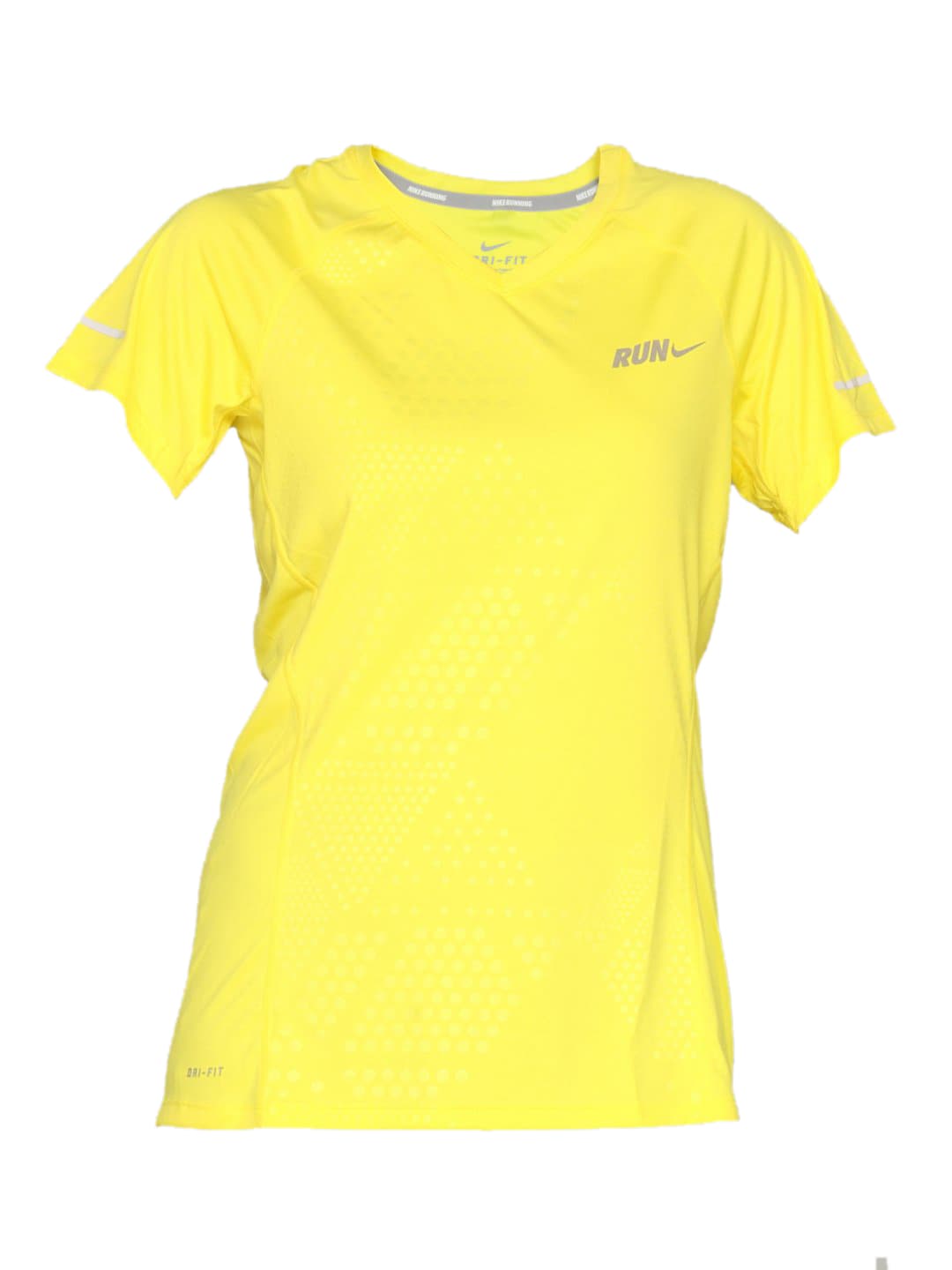 Nike Women's Embossed Yellow T-shirt