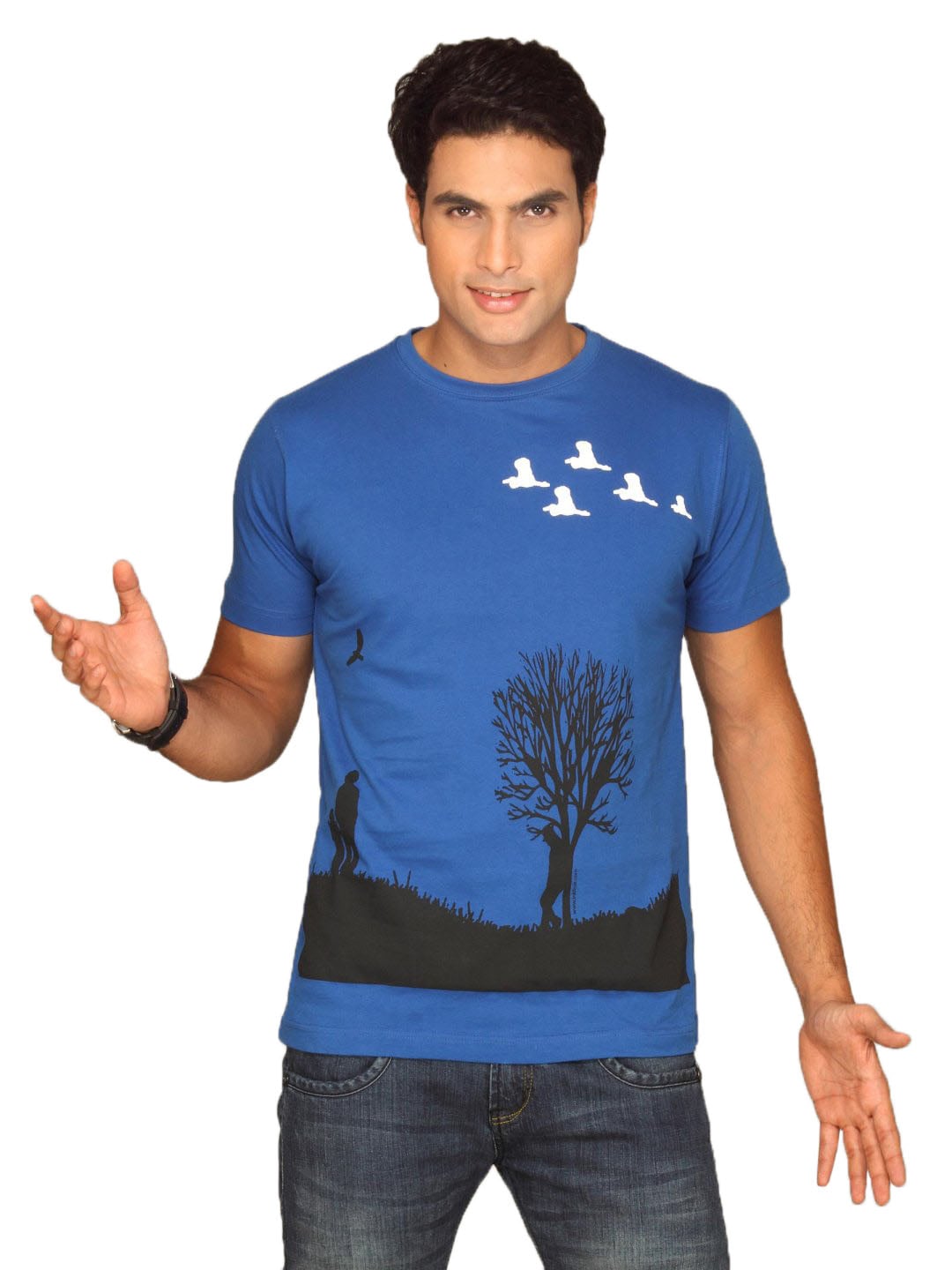 Inkfruit Men's Evening Music Royal Blue T-shirt