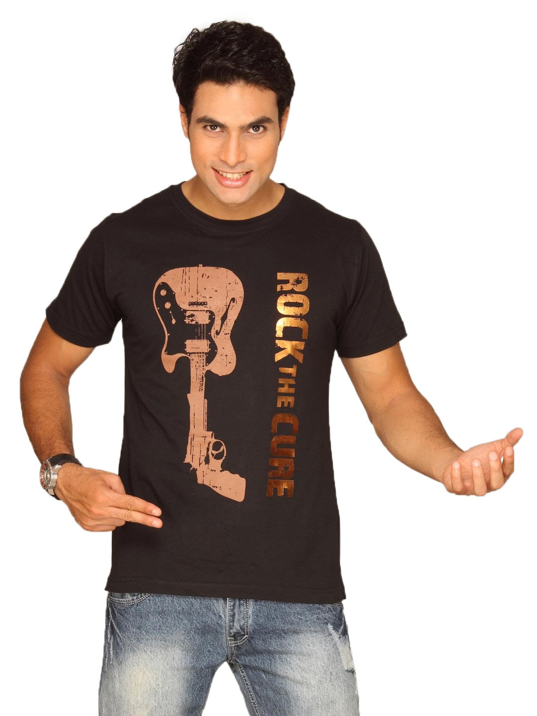 Inkfruit Men's Rock The Cure Black T-shirt
