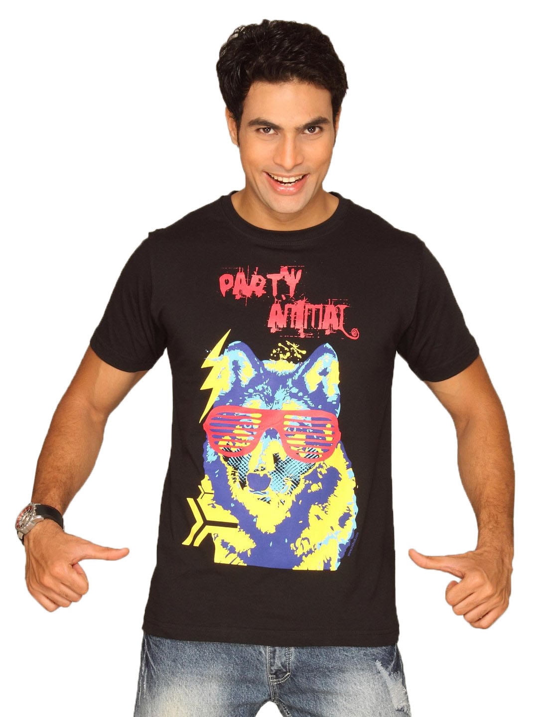 Inkfruit Men's Party Animal Black T-shirt