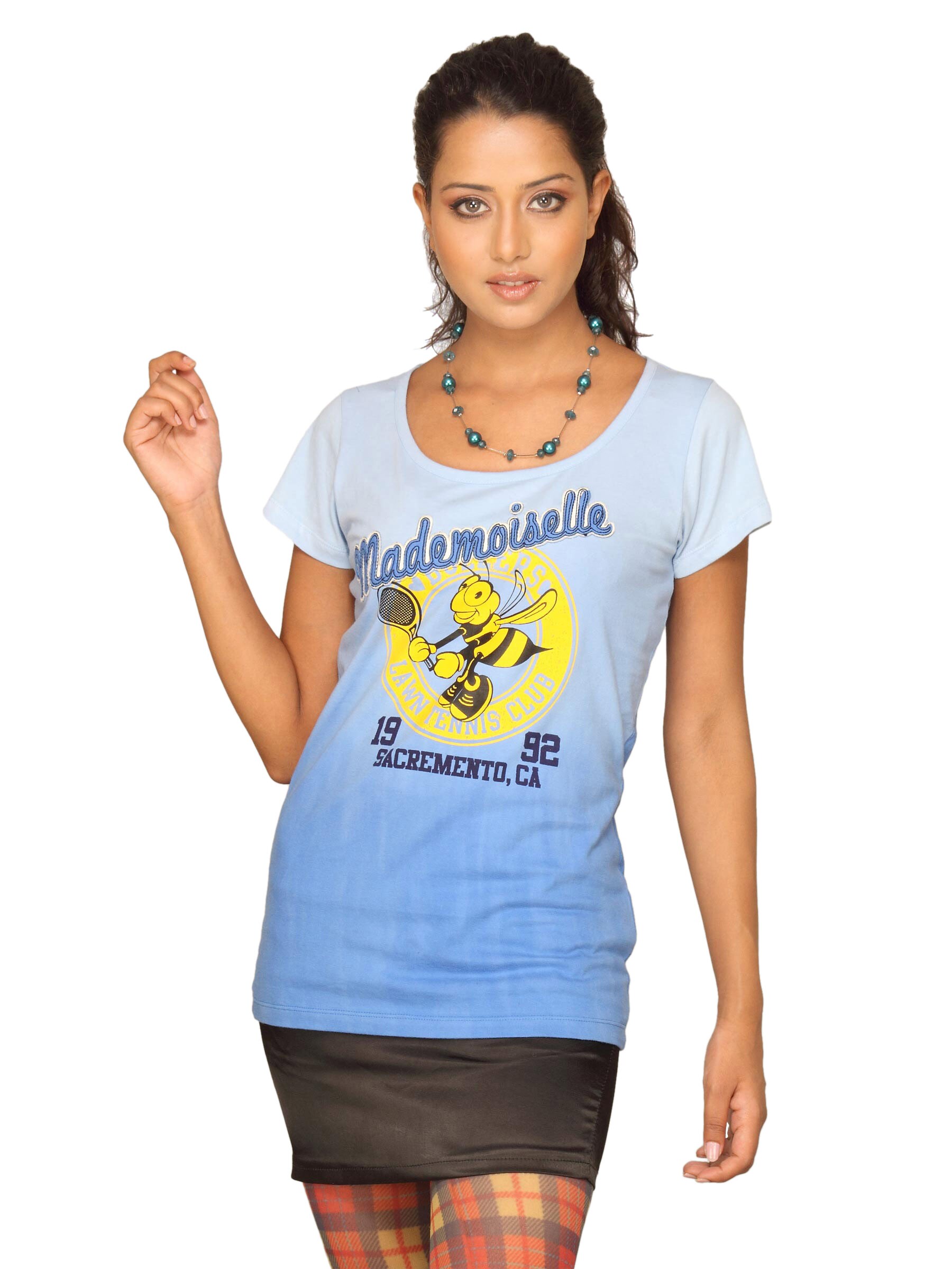 Spykar Women's Mademoiselle Blue T-shirt