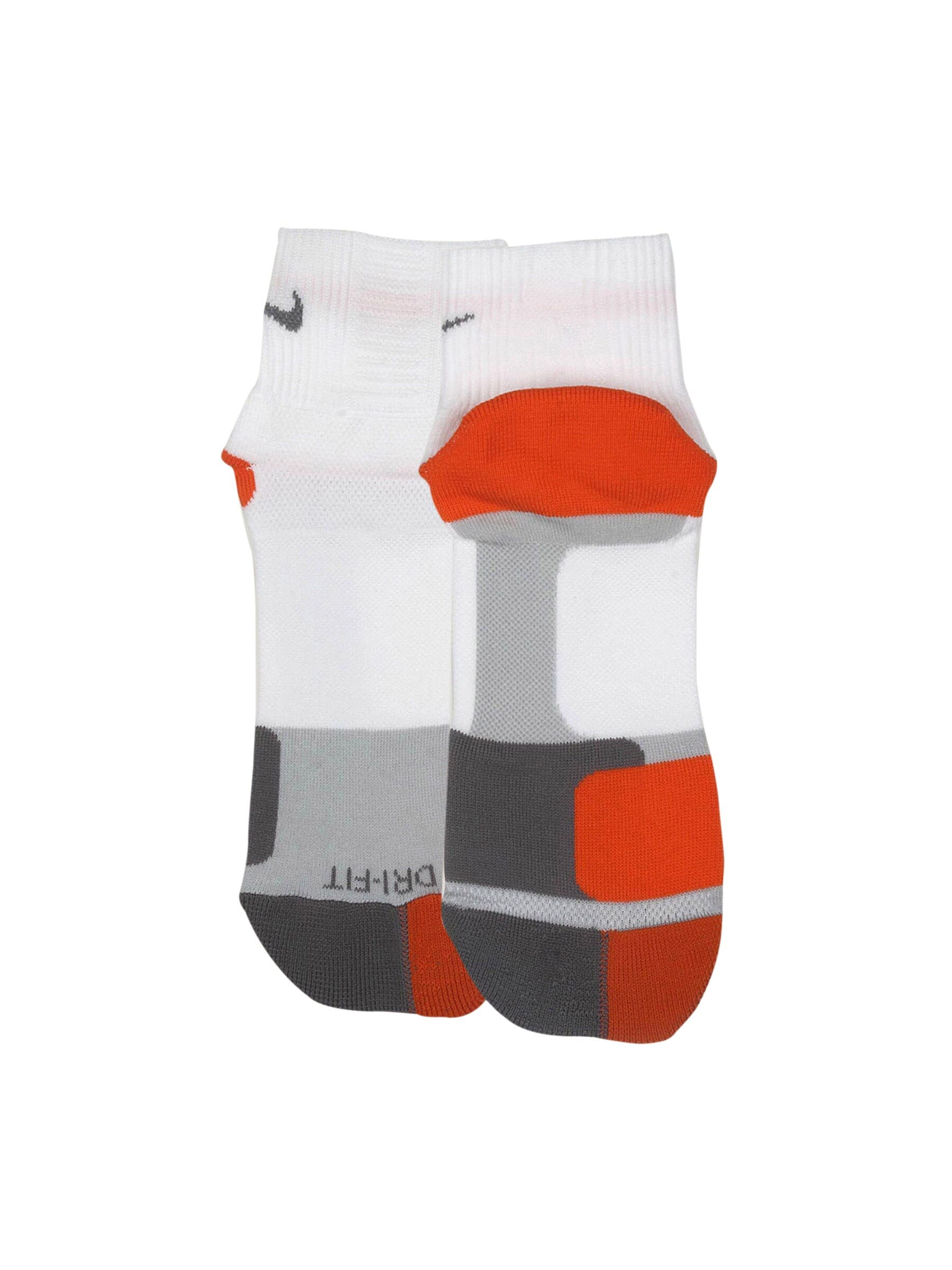 Nike Men's New Elit White Orange Grey Socks