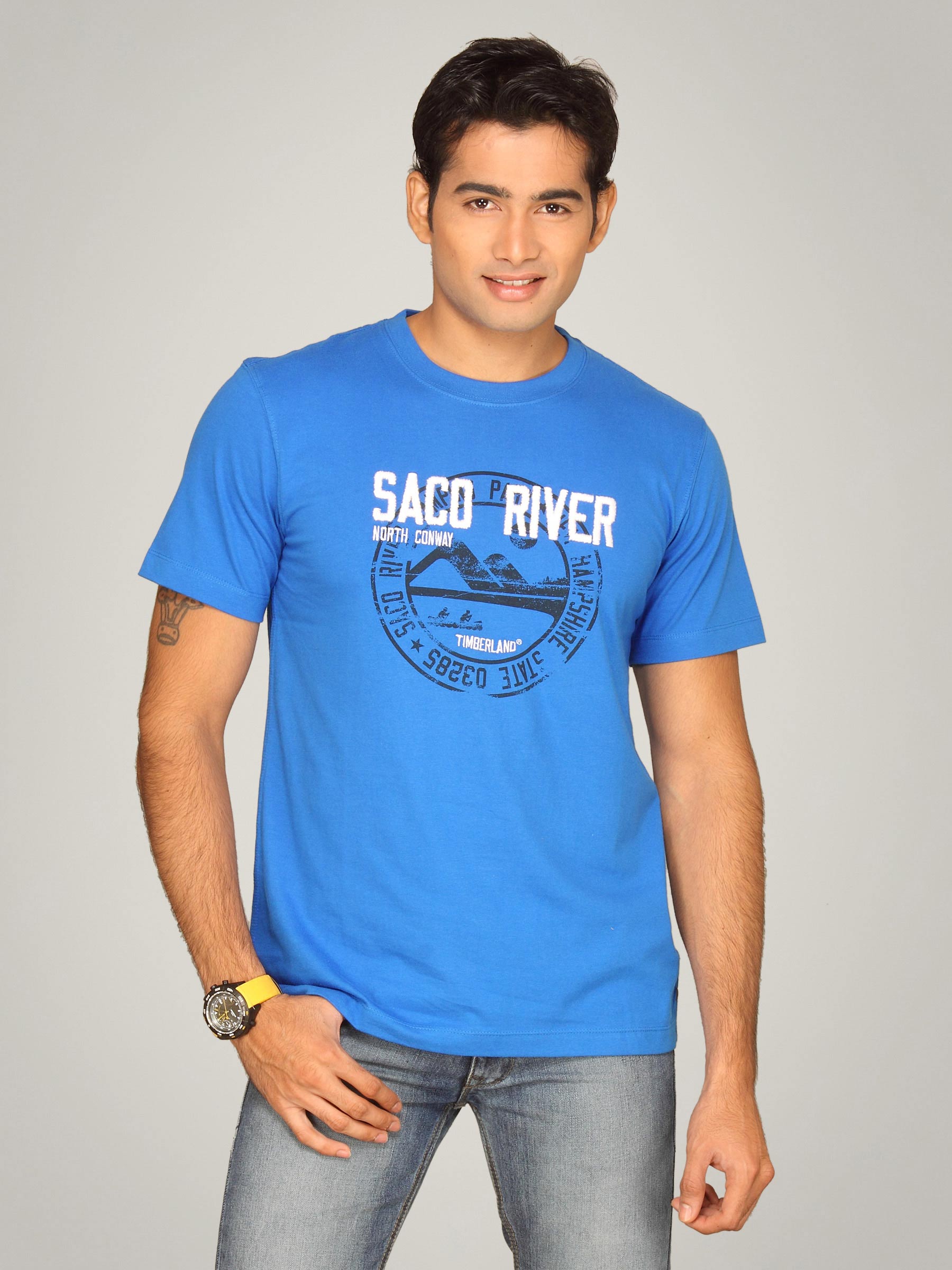 Timberland Men's Saco River Royal Blue T-shirt