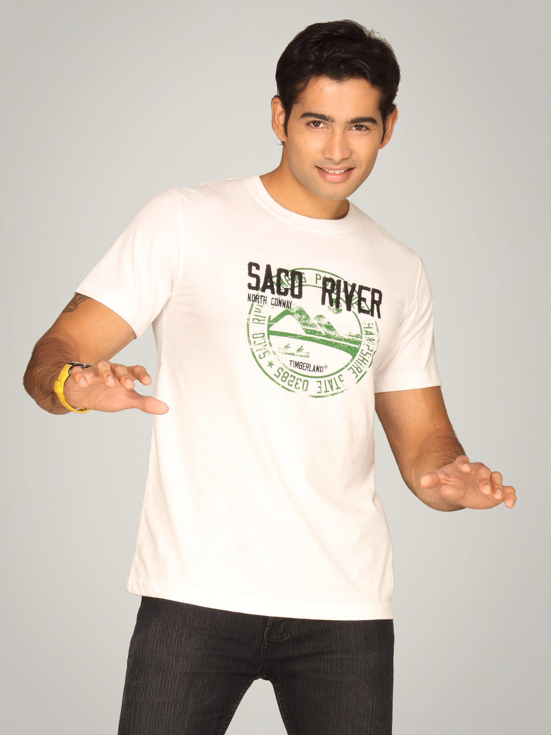 Timberland Men's Saco River White T-shirt