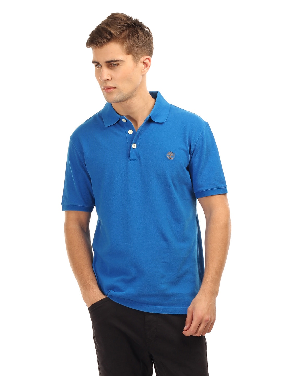 Timberland Men's Pique Polo Blue T-shirt