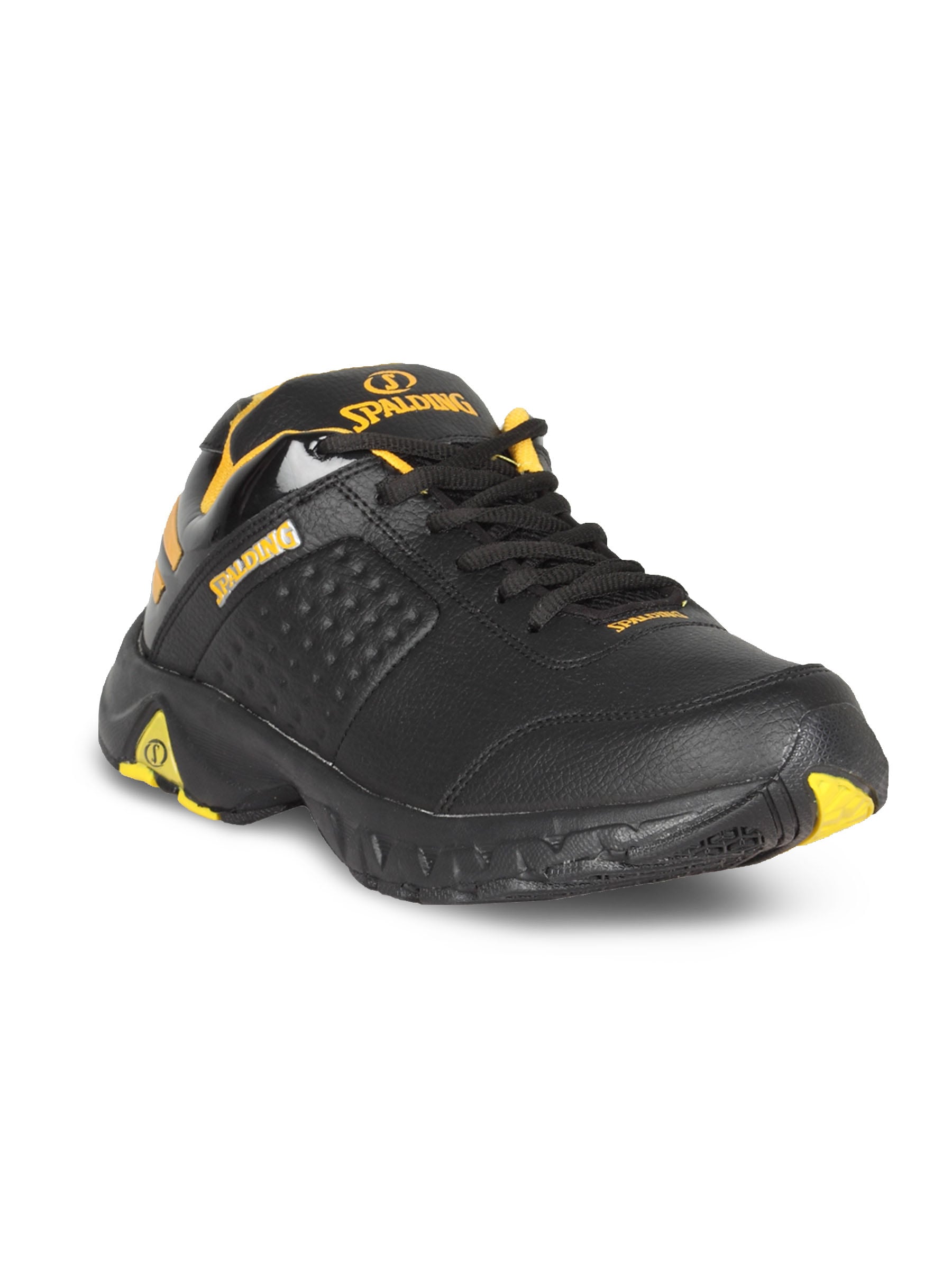 Spalding Men's Running Black Yellow Shoe