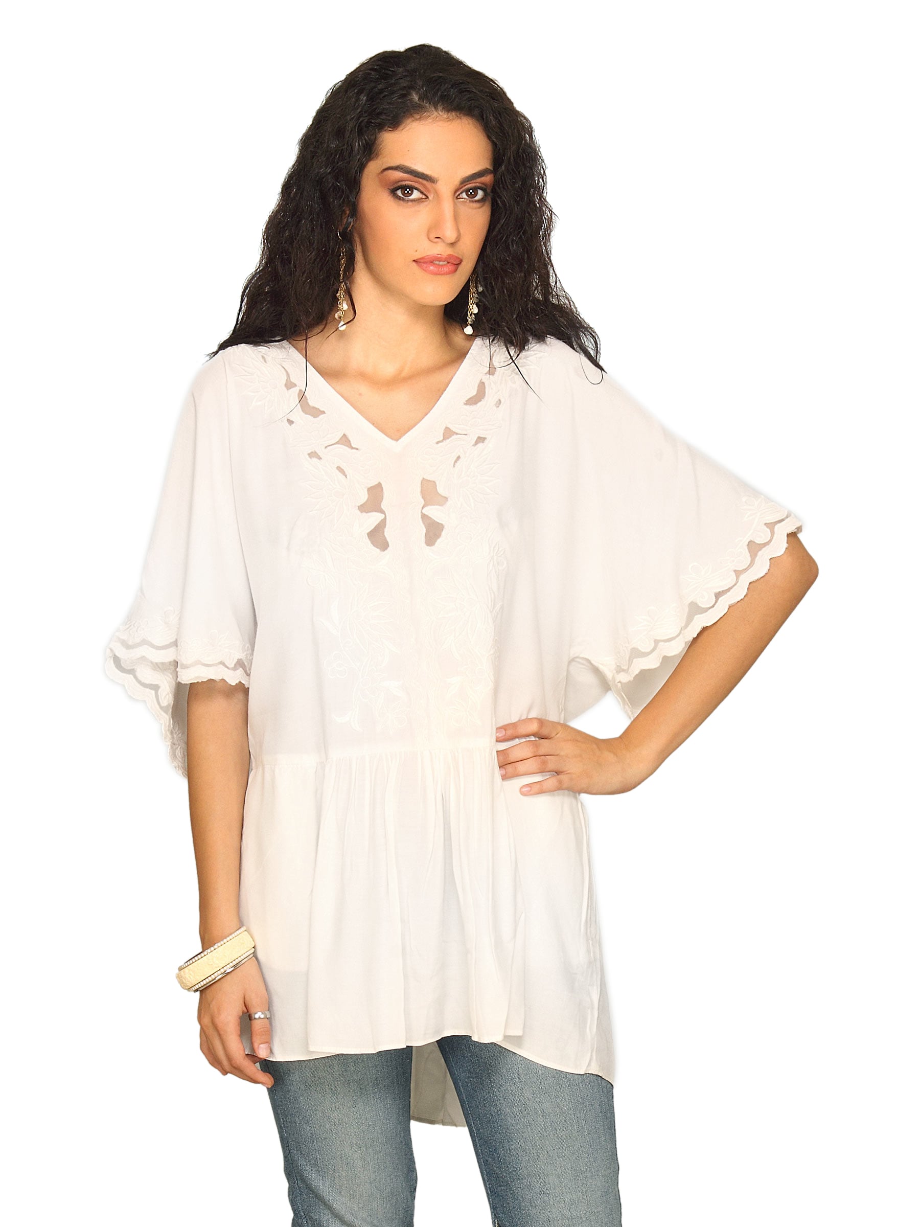 Forever New Women Casual Cream Top