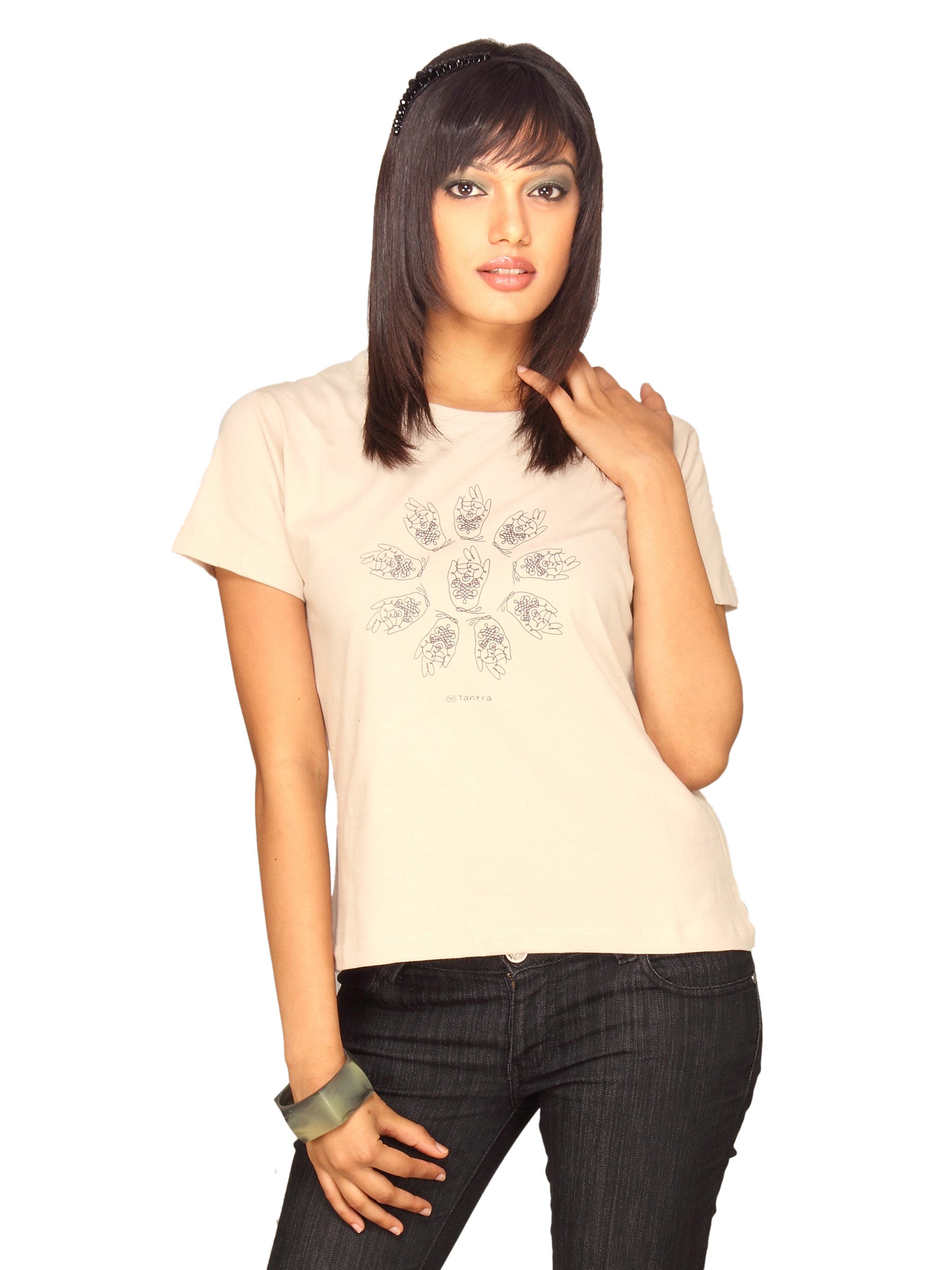 Tantra Women's Mudra Cream T-shirt