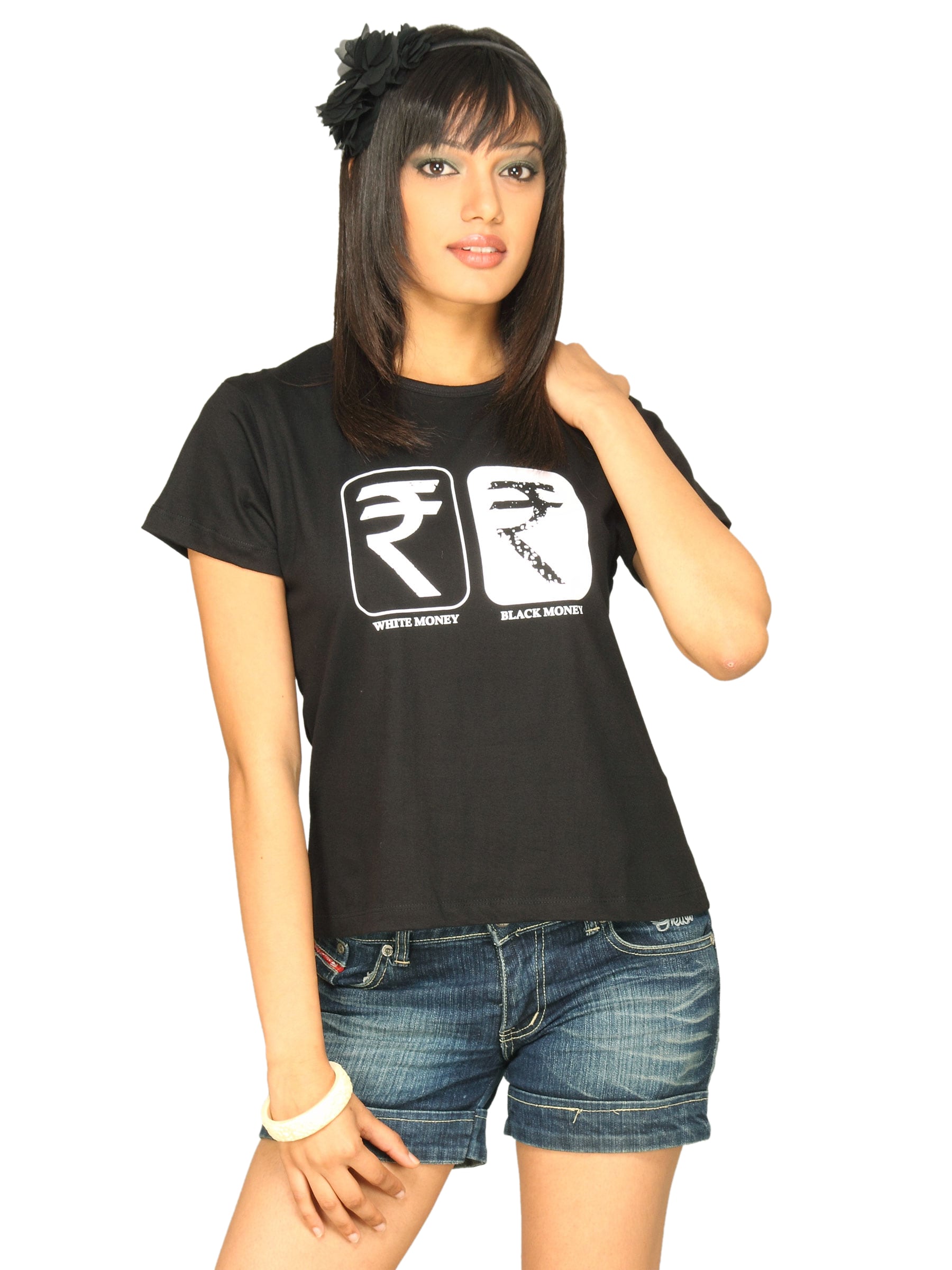 Tantra Women's Rupee Black T-shirt