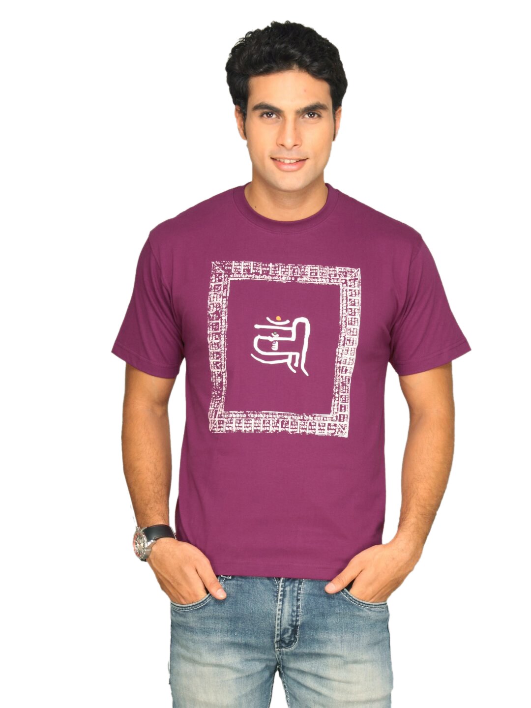 Tantra Men's Shloka Burgundy T-shirt