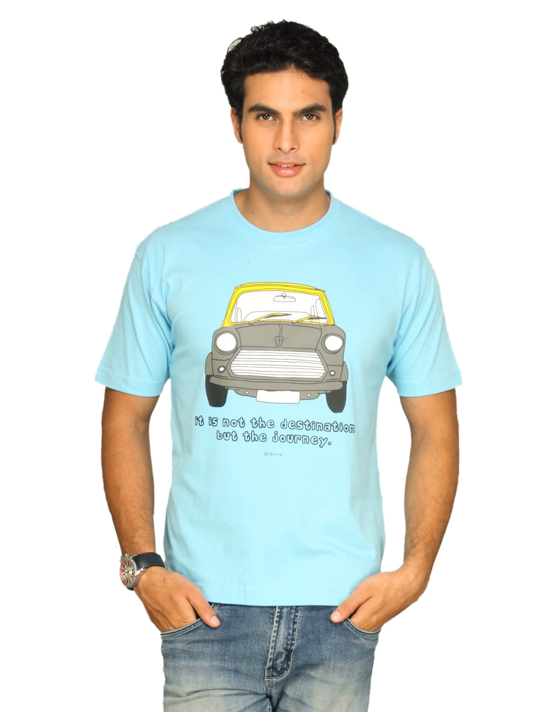 Tantra Men's Destination Sky Blue T-shirt