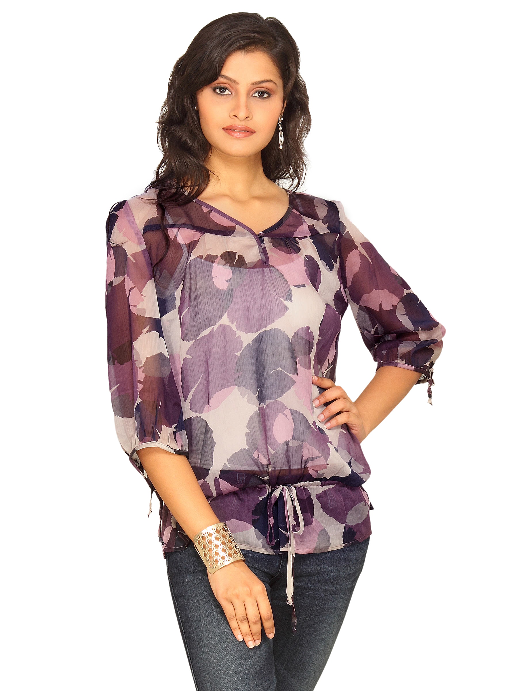 s.Oliver Women Printed Puple Top