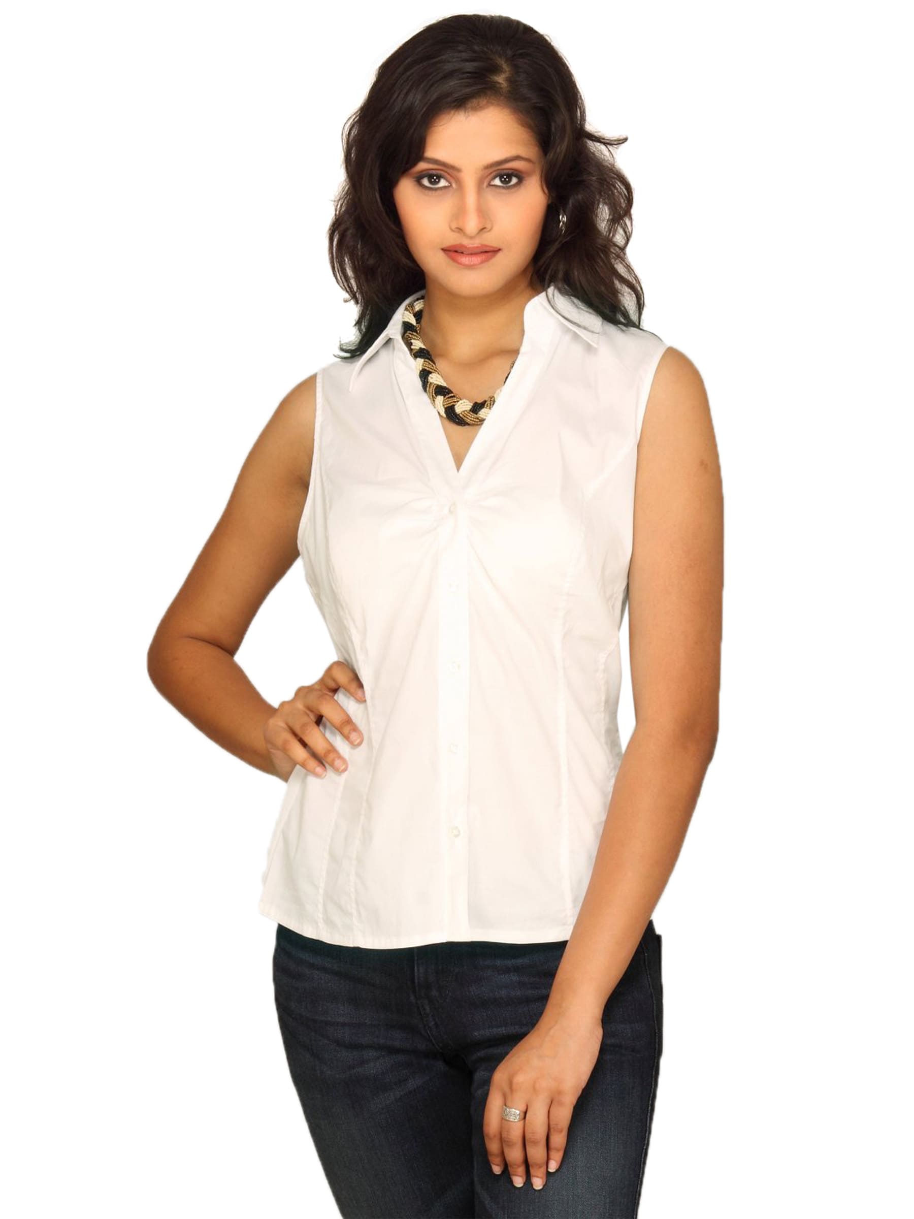 s.Oliver Women's White Blouse Top