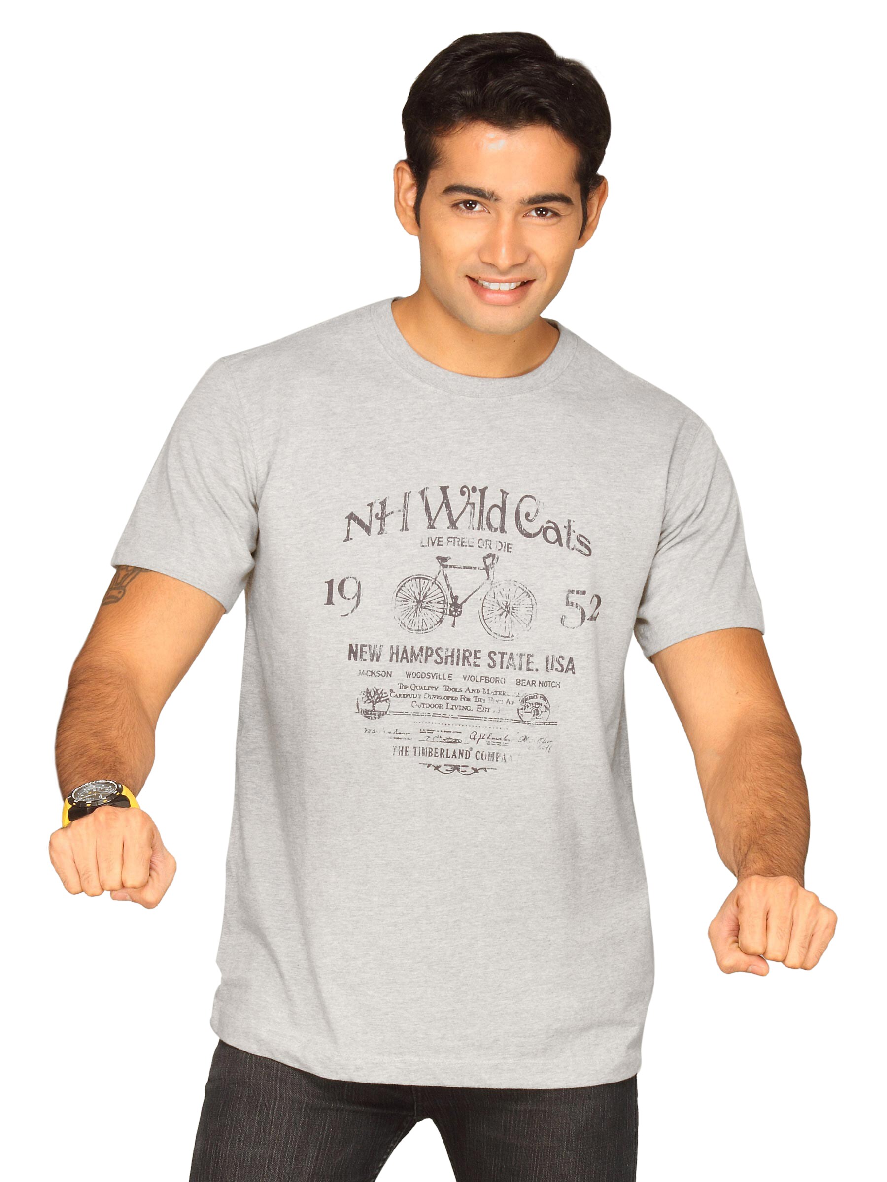 Timberland Men's Wild Cats Cycle Grey T-shirt