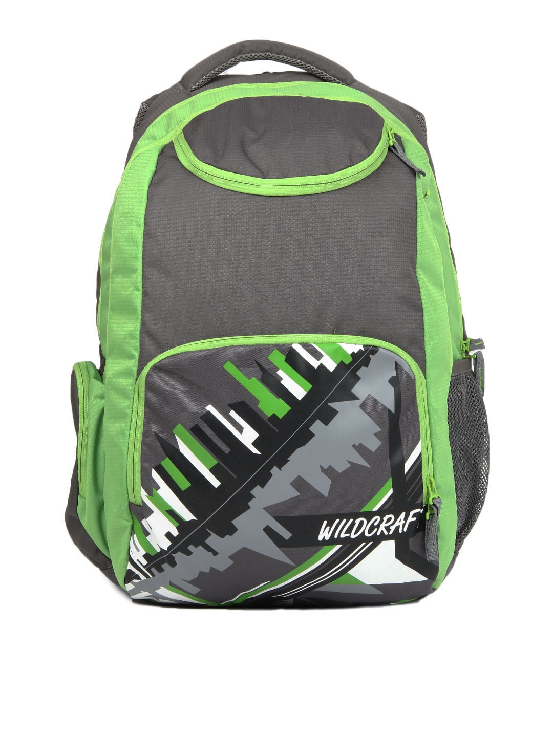 Wildcraft Unisex Grey & Green Printed Laptop Backpack