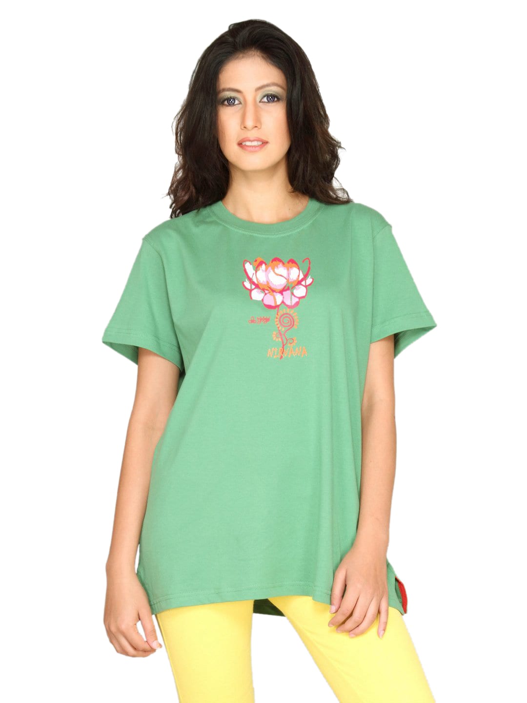 Urban Yoga Women's Green T-shirt