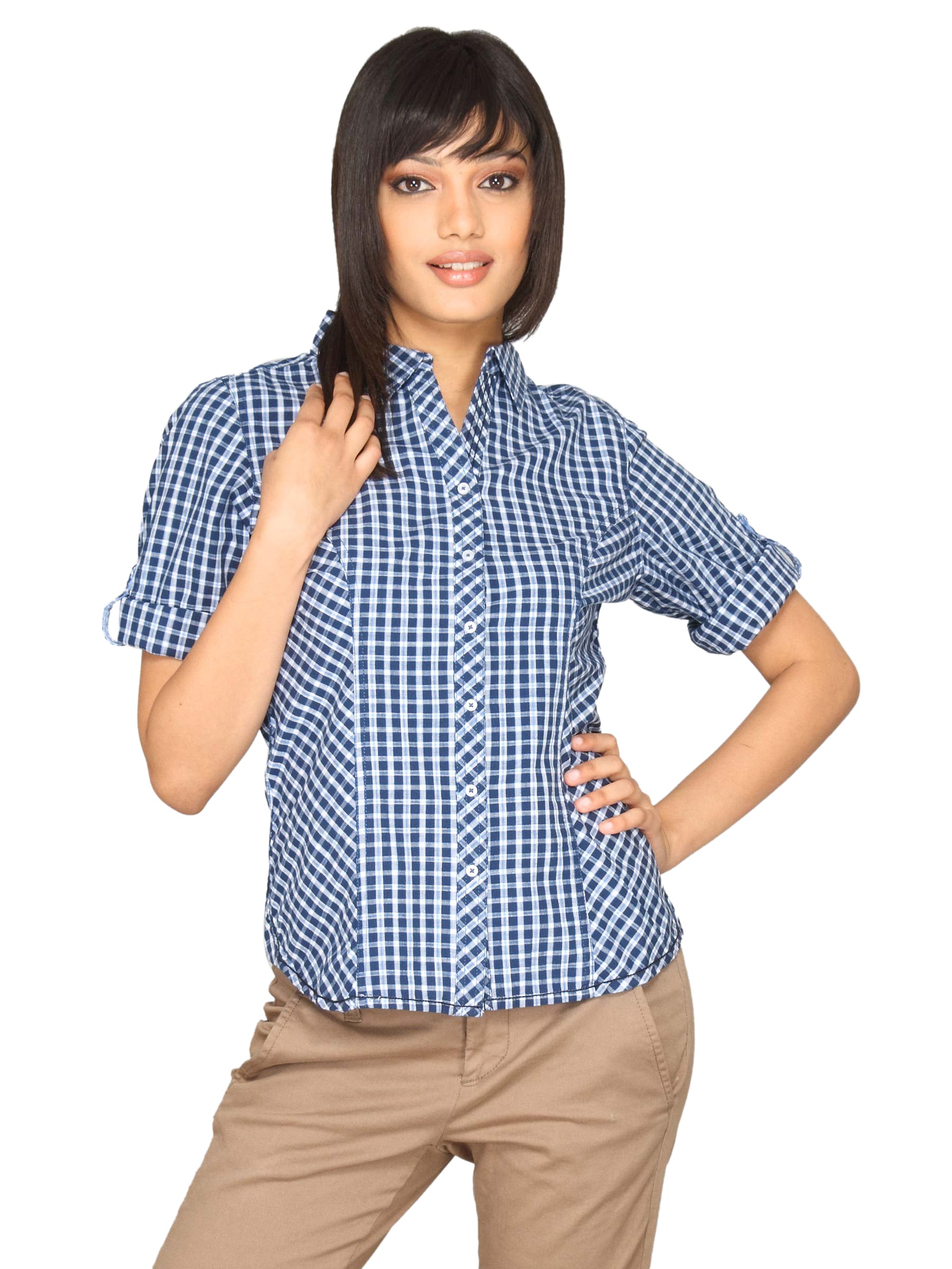 Scullers For Her Women Light Work Navy Blue Shirts