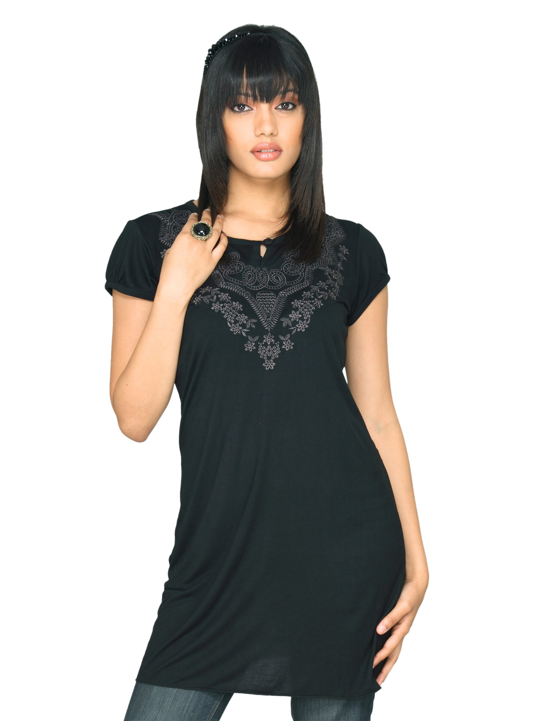 Scullers For Her Women Fashion Summer Black Tunics