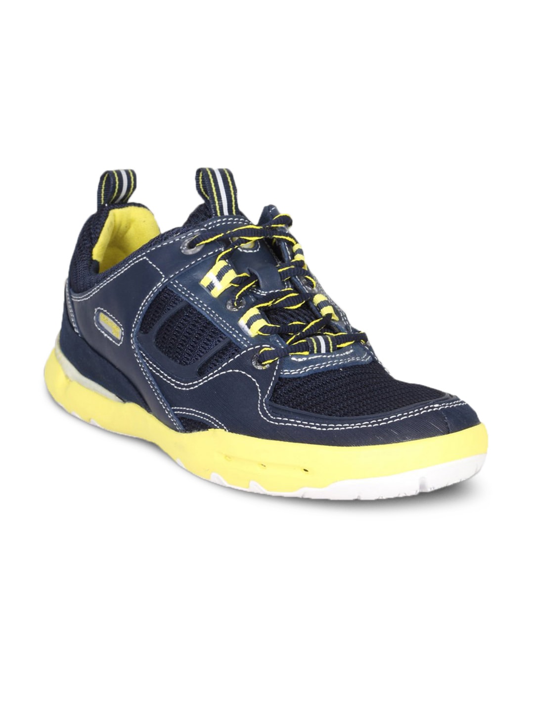 Rockport Men's Hydro Sail Navy Blue Yellow Shoe