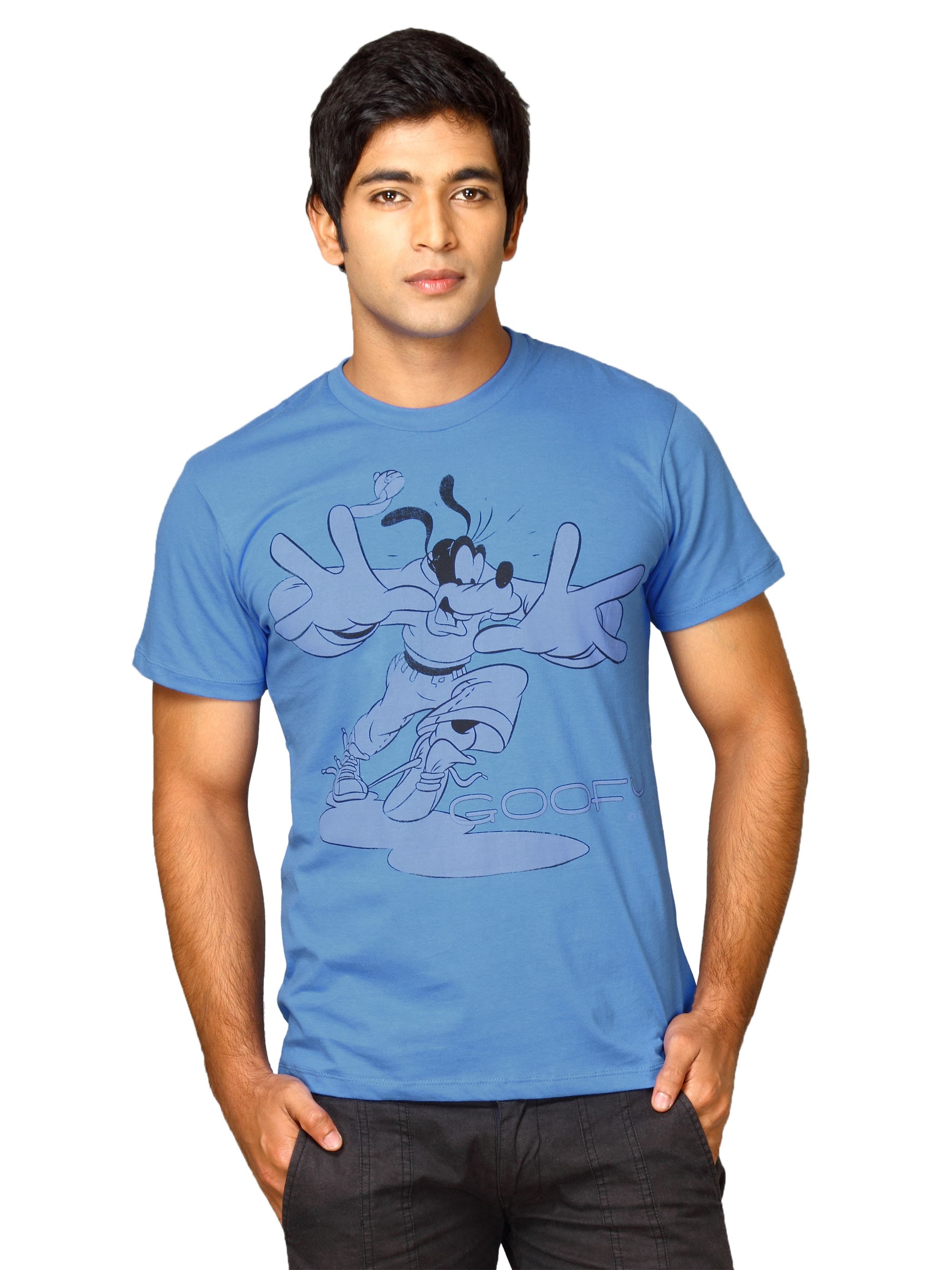 Mickey Men's Goofy's Running Royal Blue T-shirt