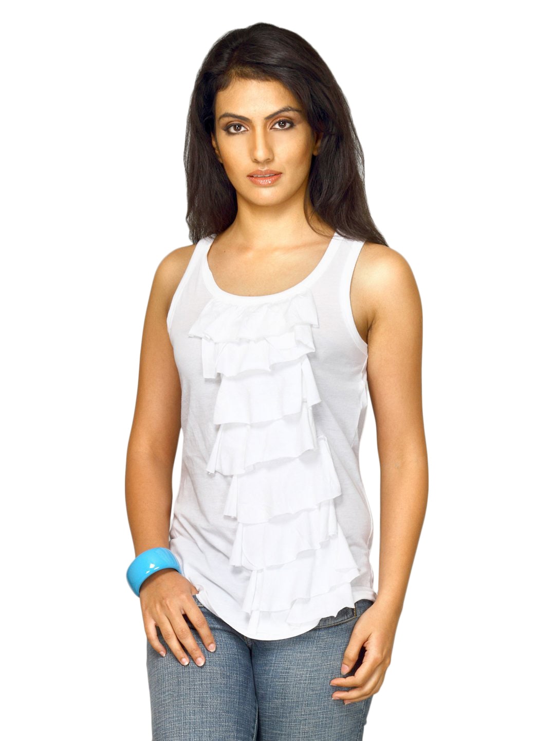 UCB Women Sleeveless White Top