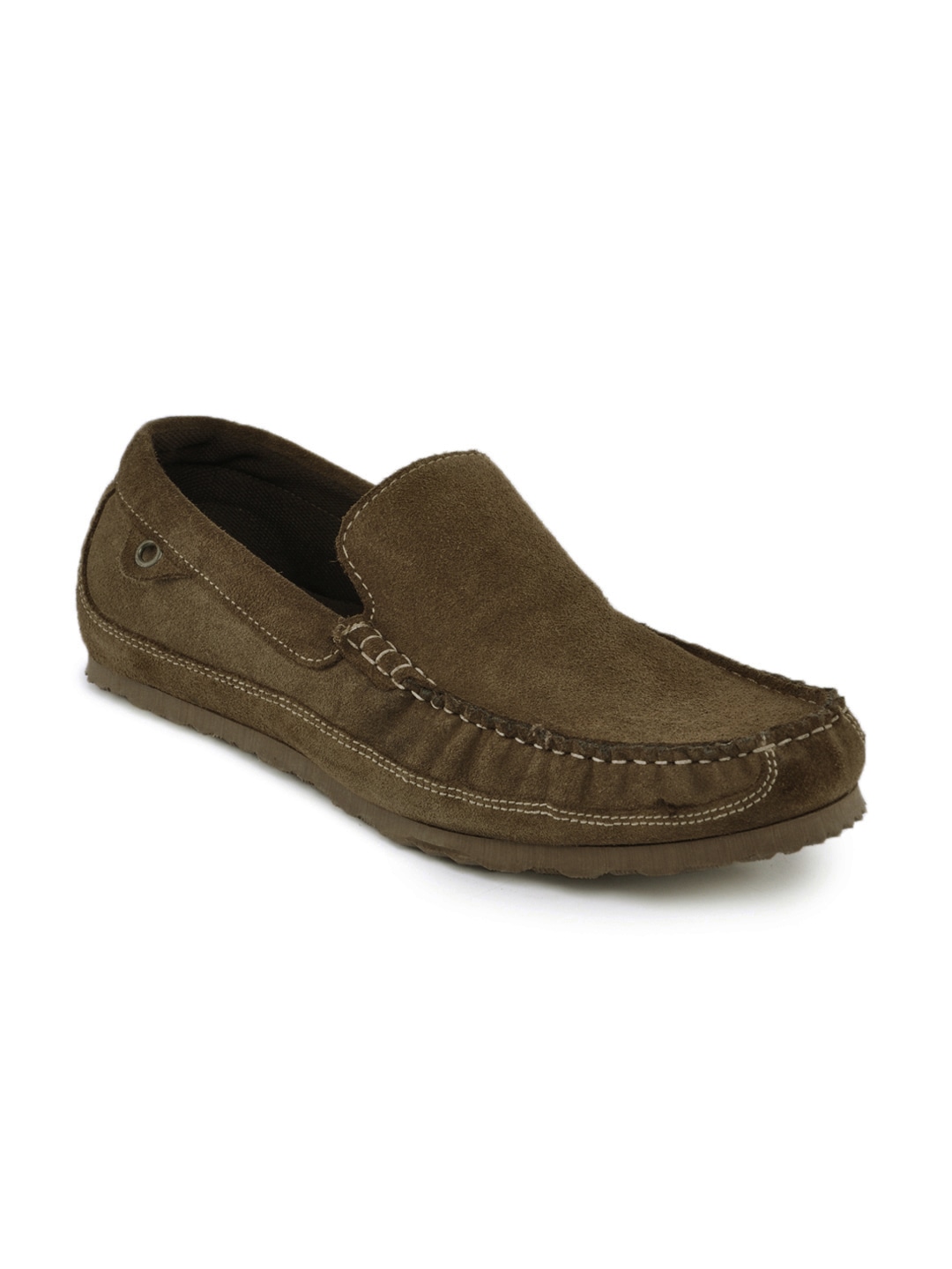 Red Tape Men Slip-On Brown Shoes