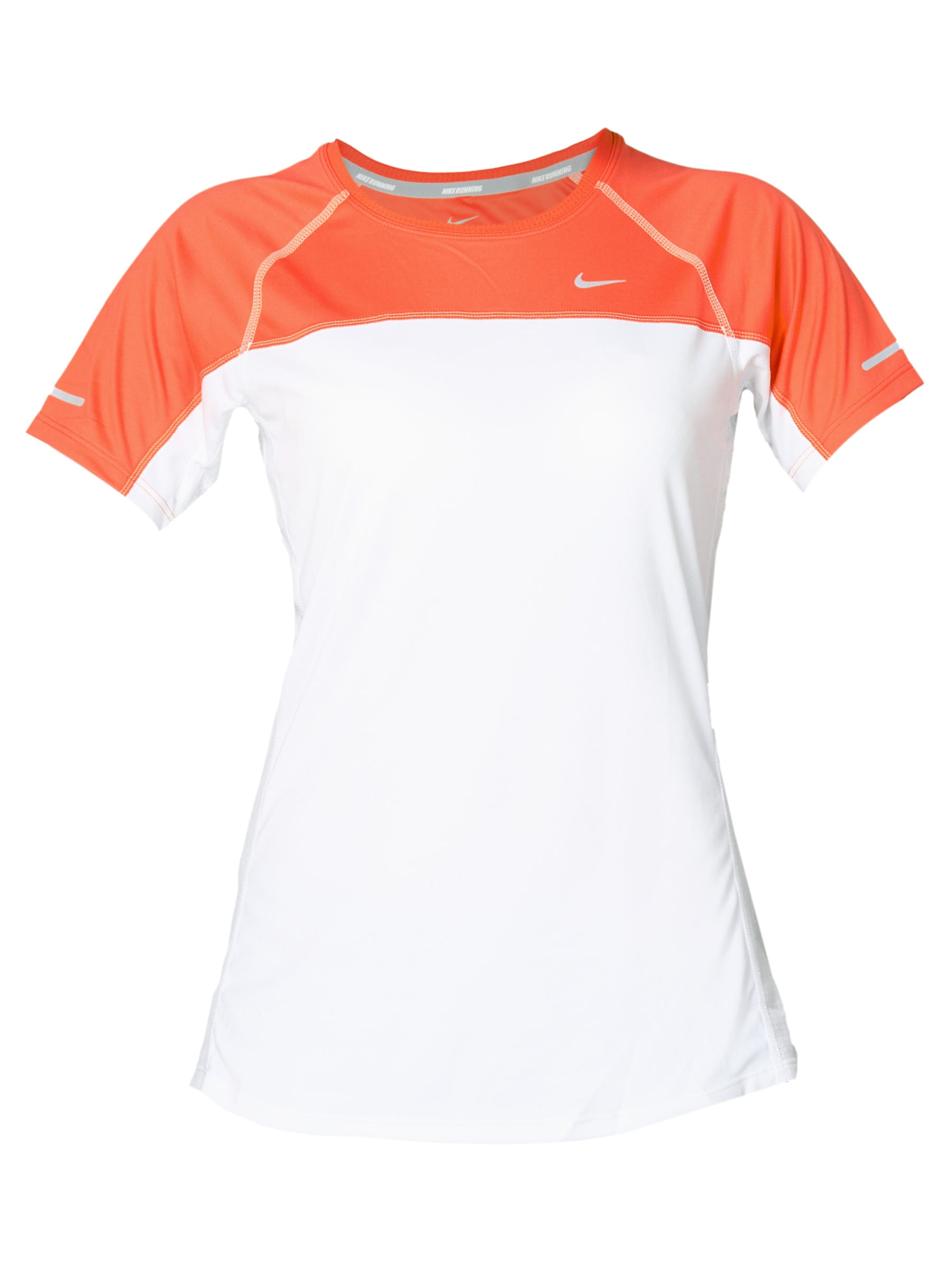 Nike Women's Miler Orange White T-shirt