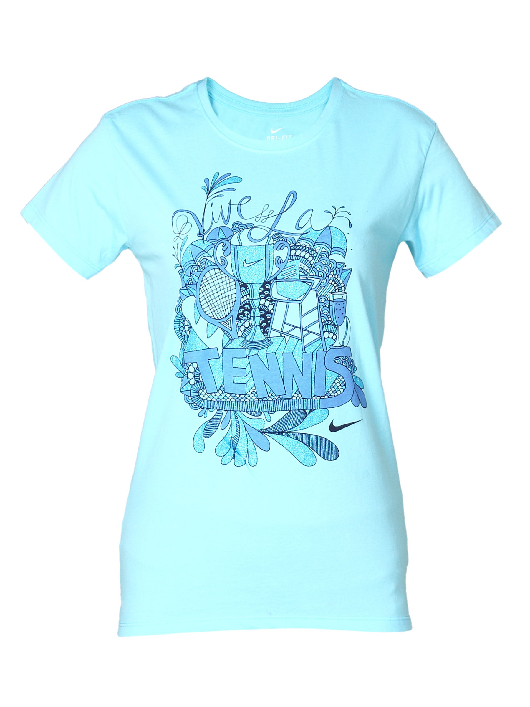 Nike Women's Line 9 Turquoise Blue T-shirt