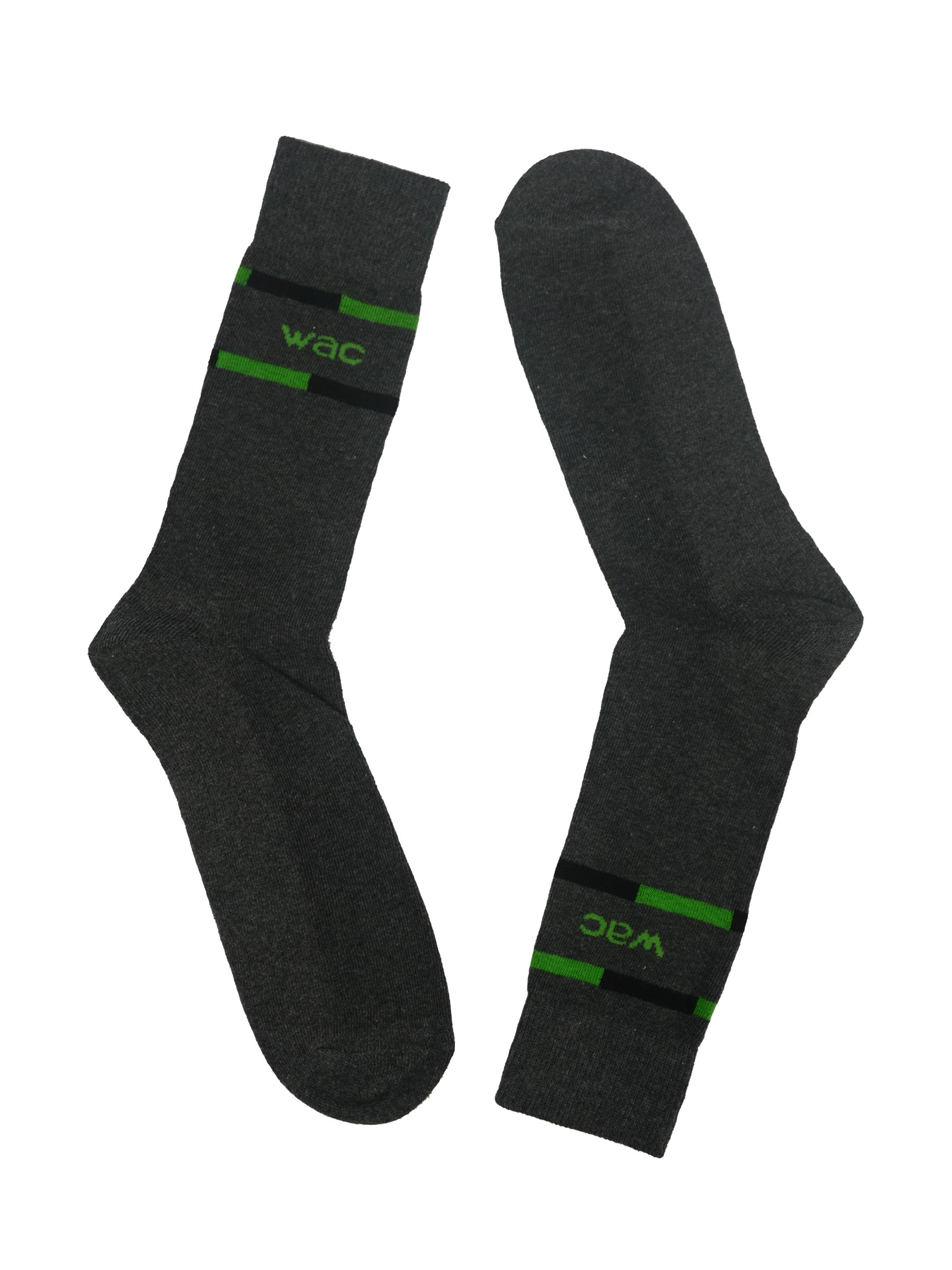 Wrangler Men's Dark Grey Melange Crew Length Socks