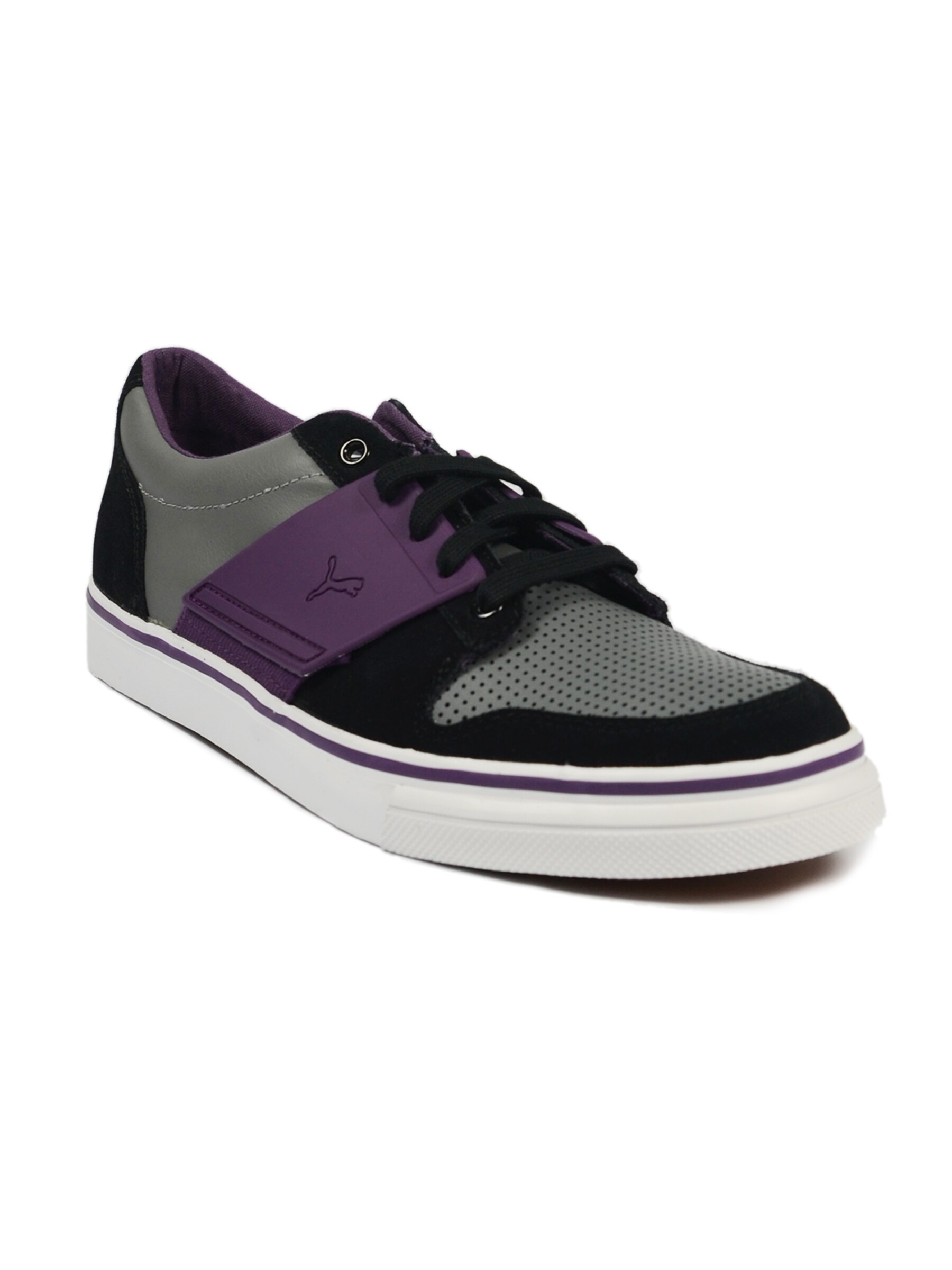 Puma Men's El Ace 2 Black Grey Purple Shoe