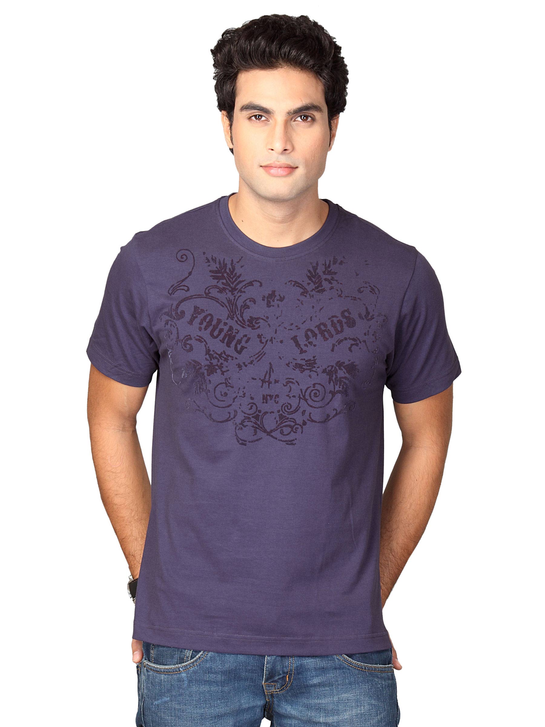 Indigo Nation Men Young Lords Purple T-shirt