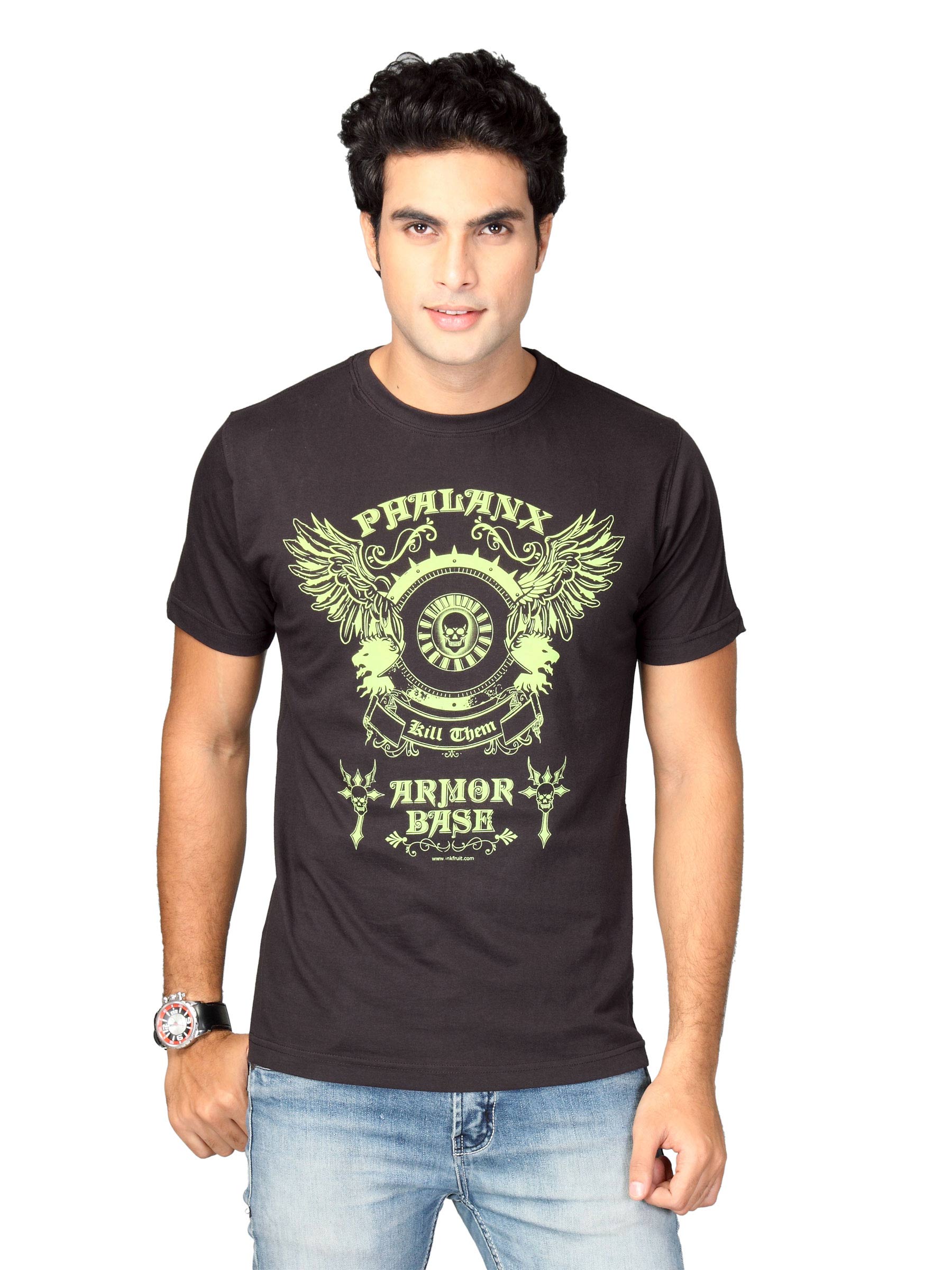 Inkfruit Men's Phalanx Brown Light Green T-shirt