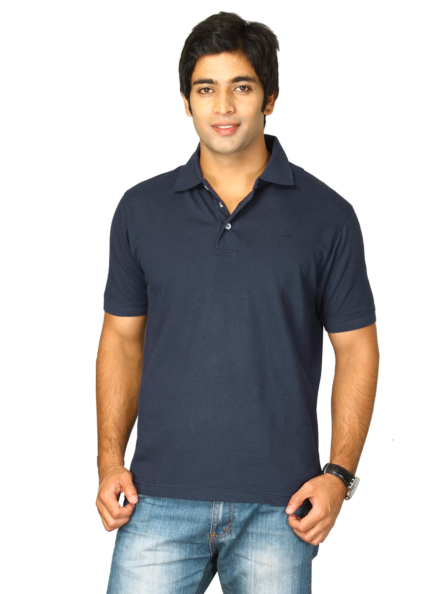 Proline Men Navy Polo T-shirt