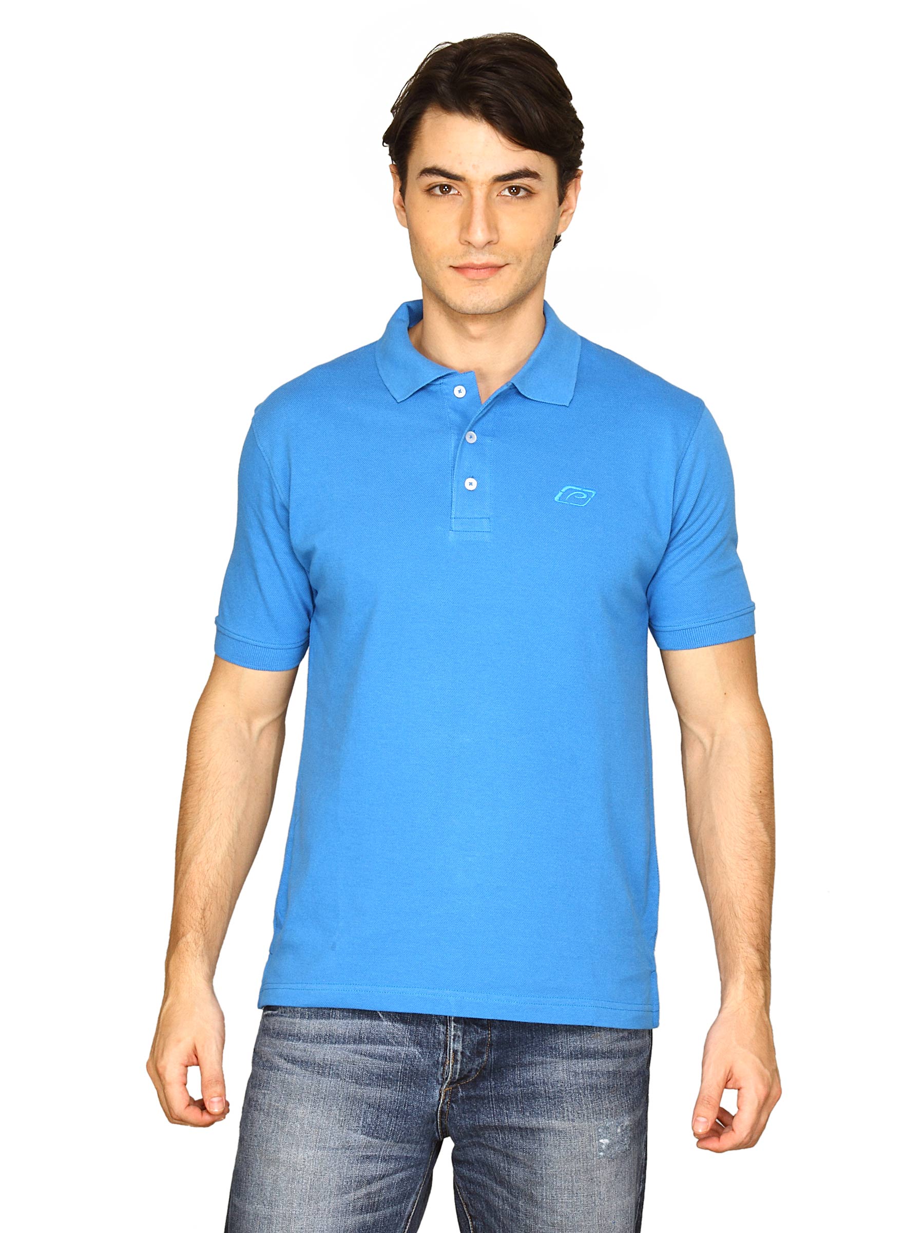 Proline Men Blue Polo T-shirt