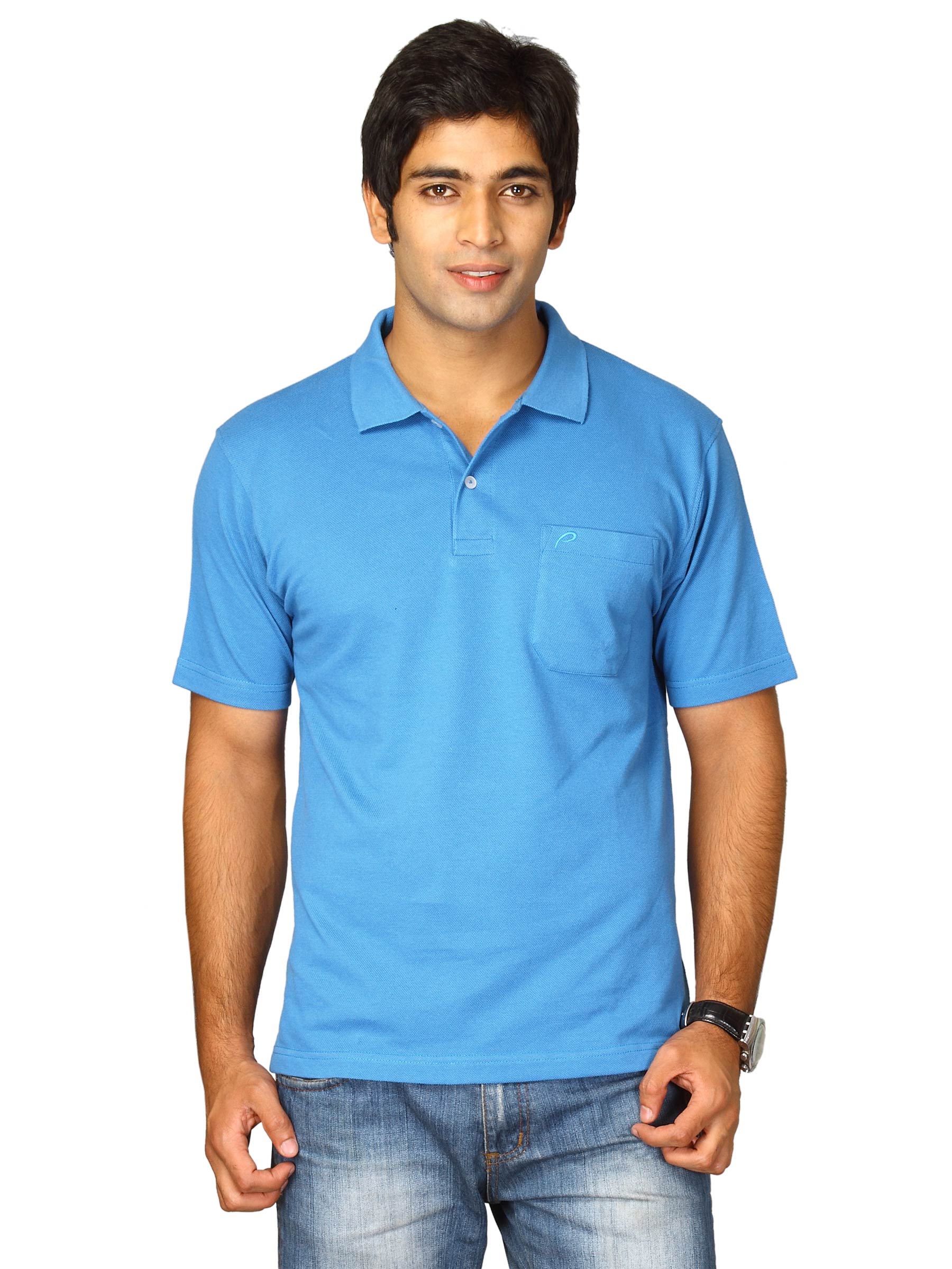 Proline Men Blue Polo T-shirt